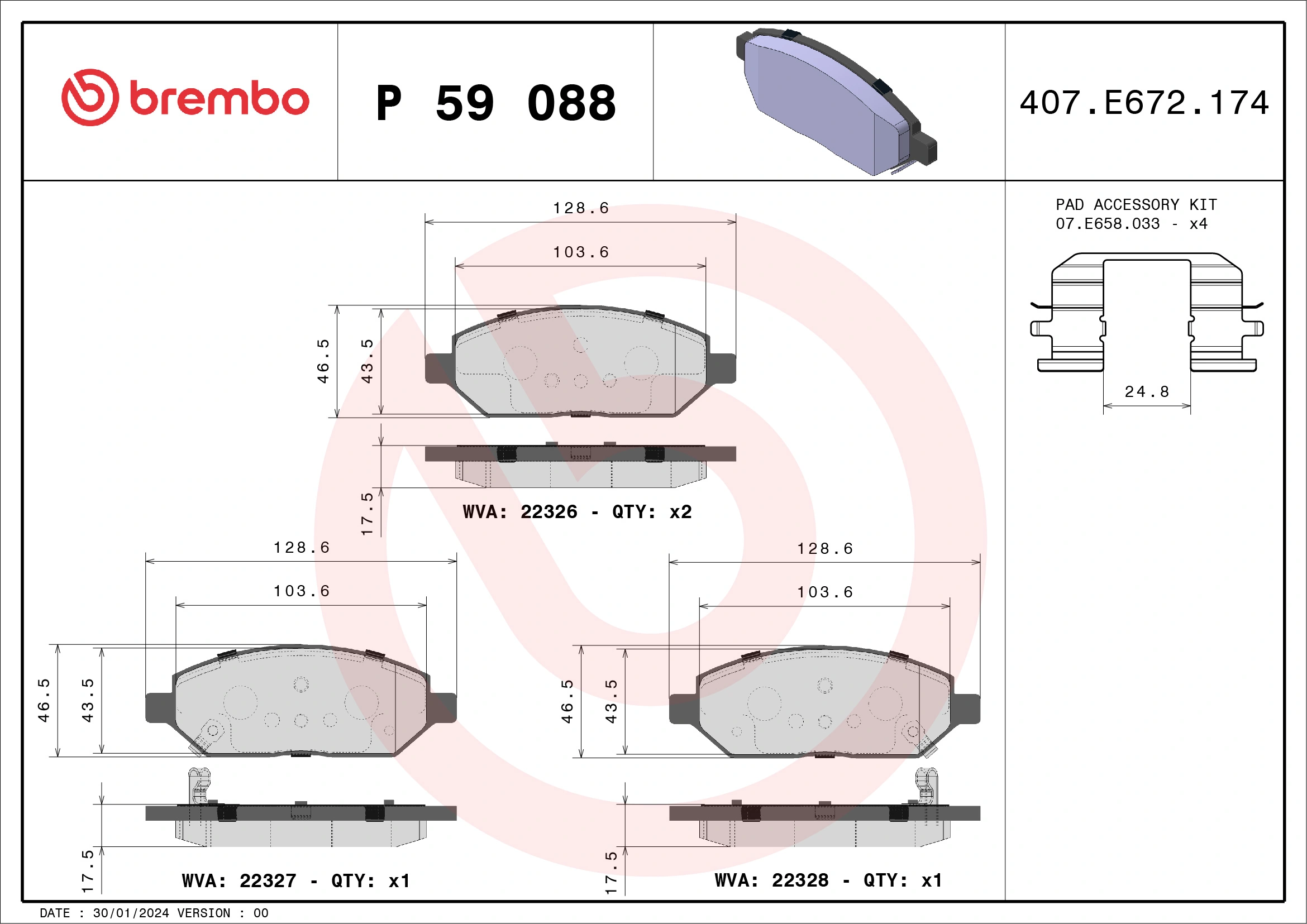Brake Pad Set, disc brake
