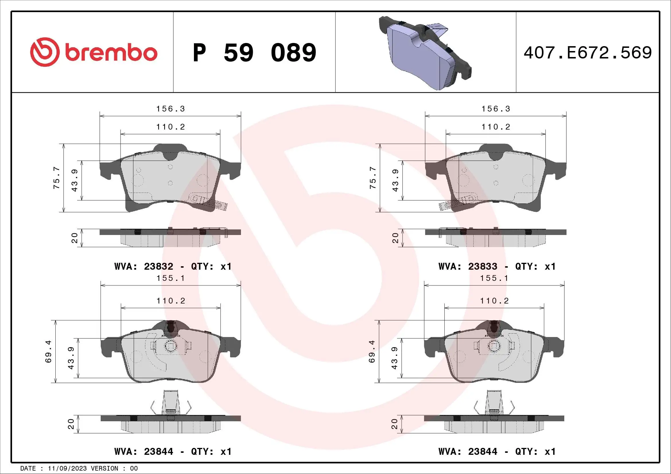 Brake Pad Set, disc brake