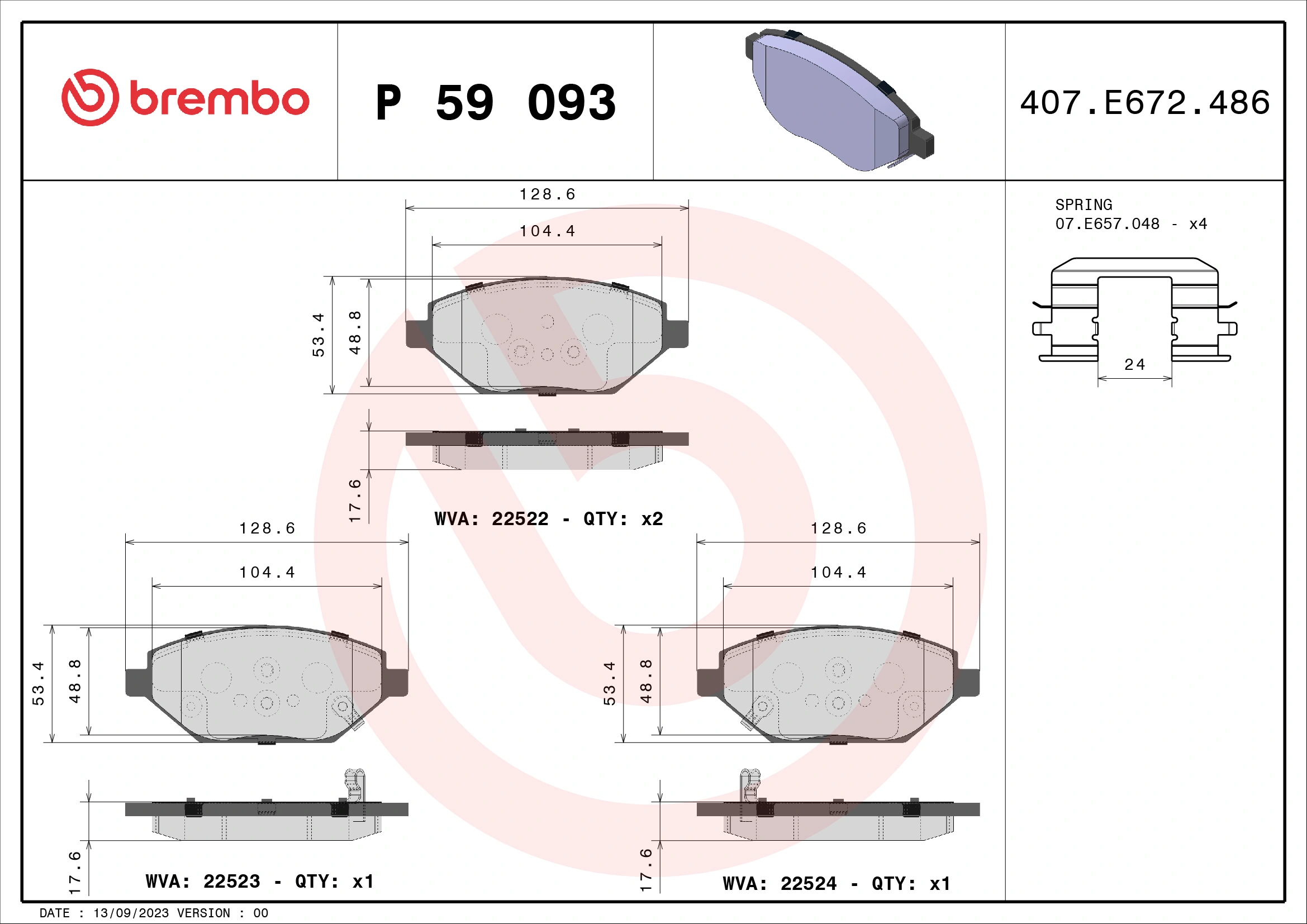 Brake Pad Set, disc brake
