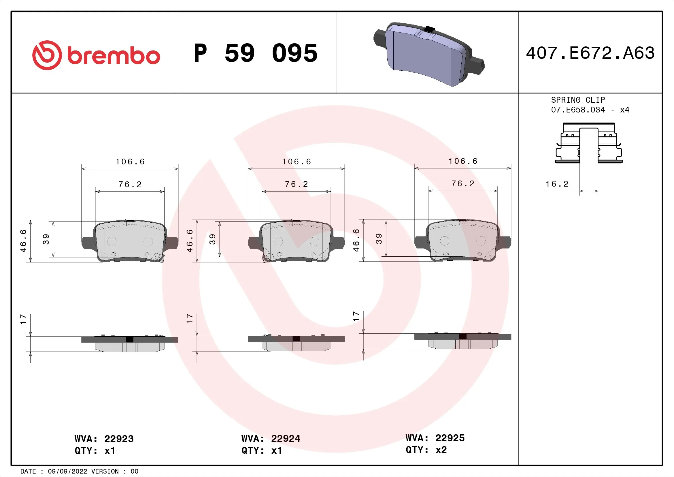 Brake Pad Set, disc brake
