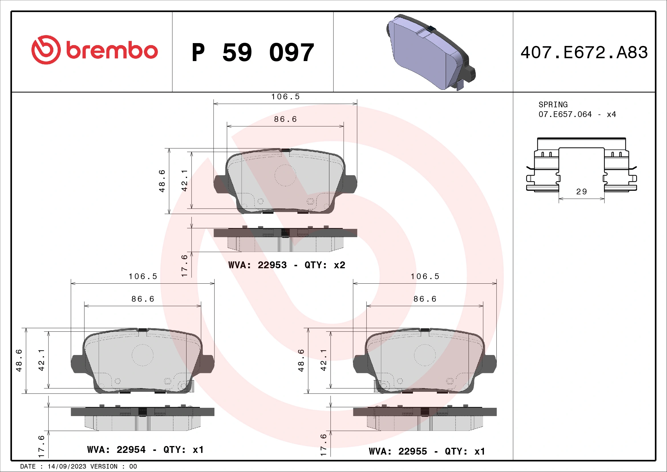 Brake Pad Set, disc brake