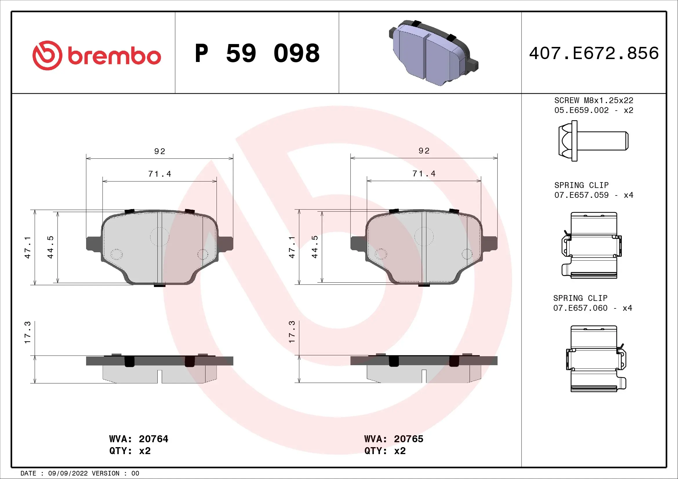 Brake Pad Set, disc brake