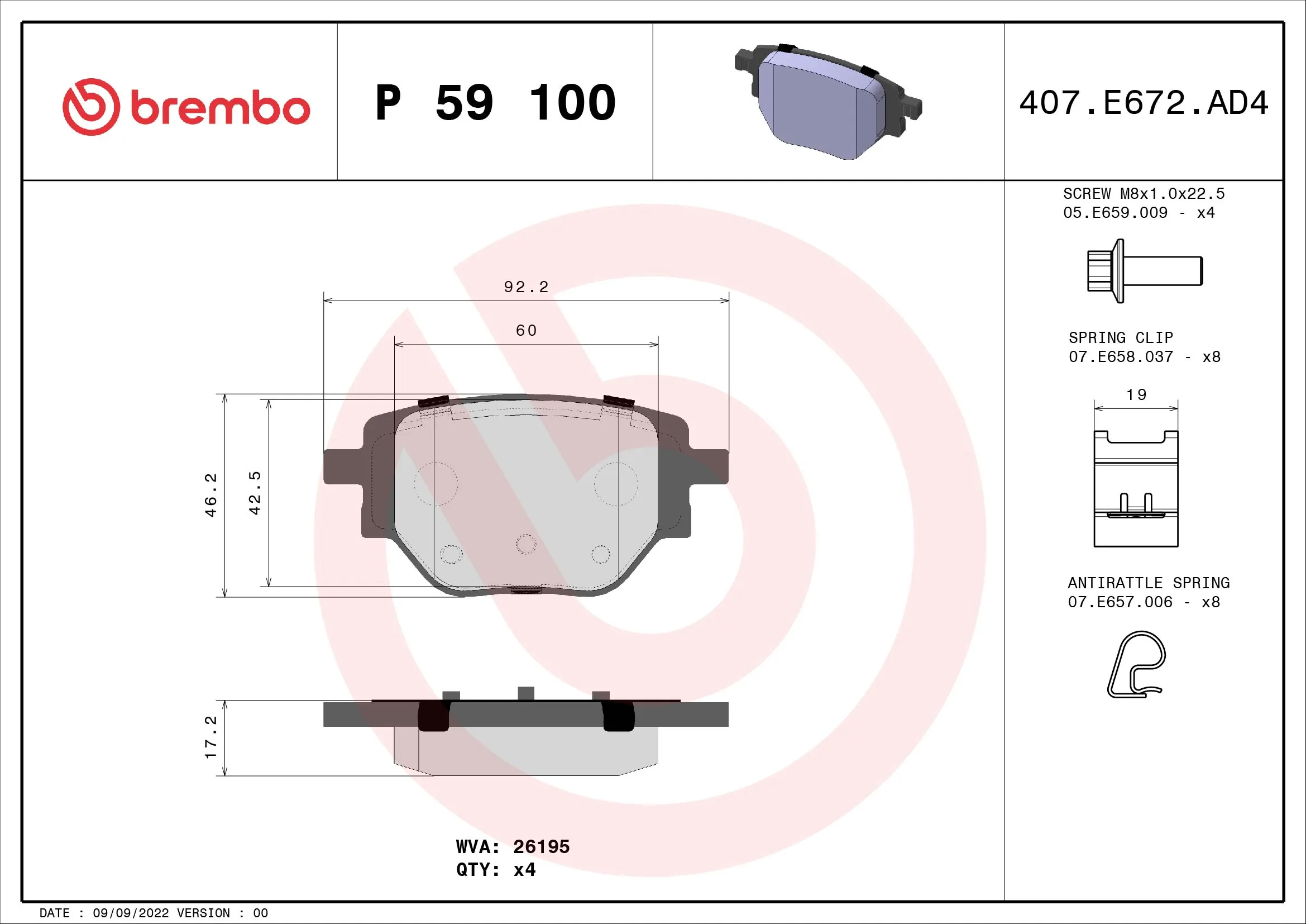 Brake Pad Set, disc brake
