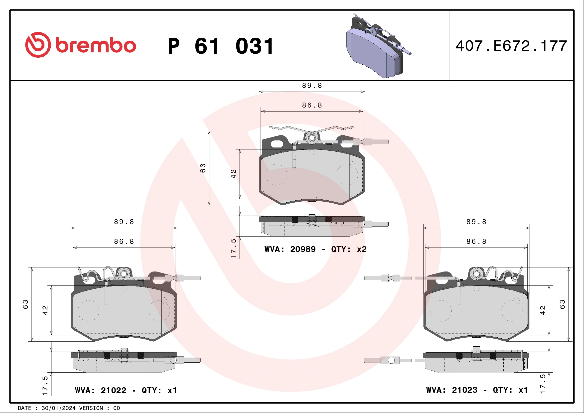 Brake Pad Set, disc brake
