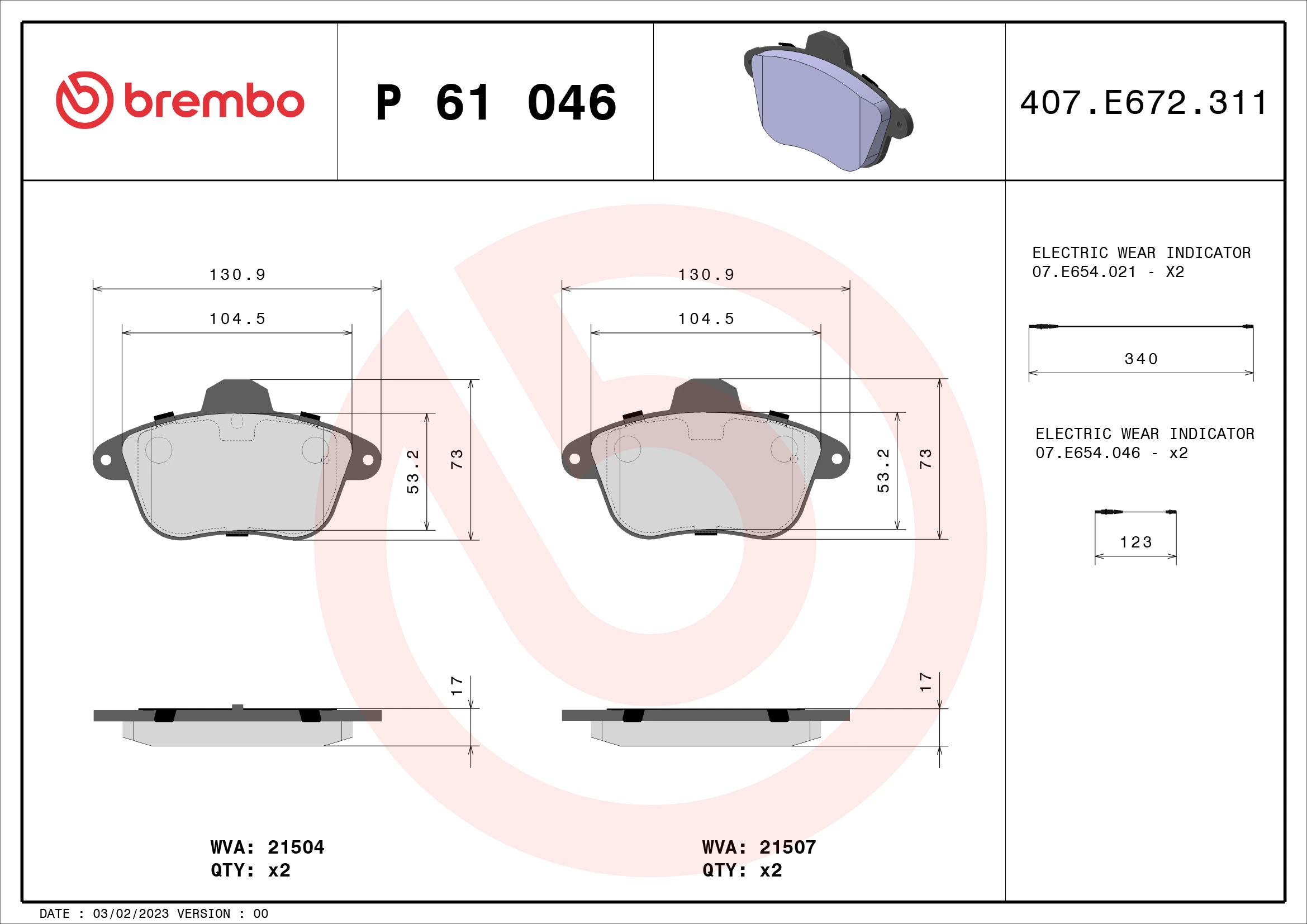 Brake Pad Set, disc brake