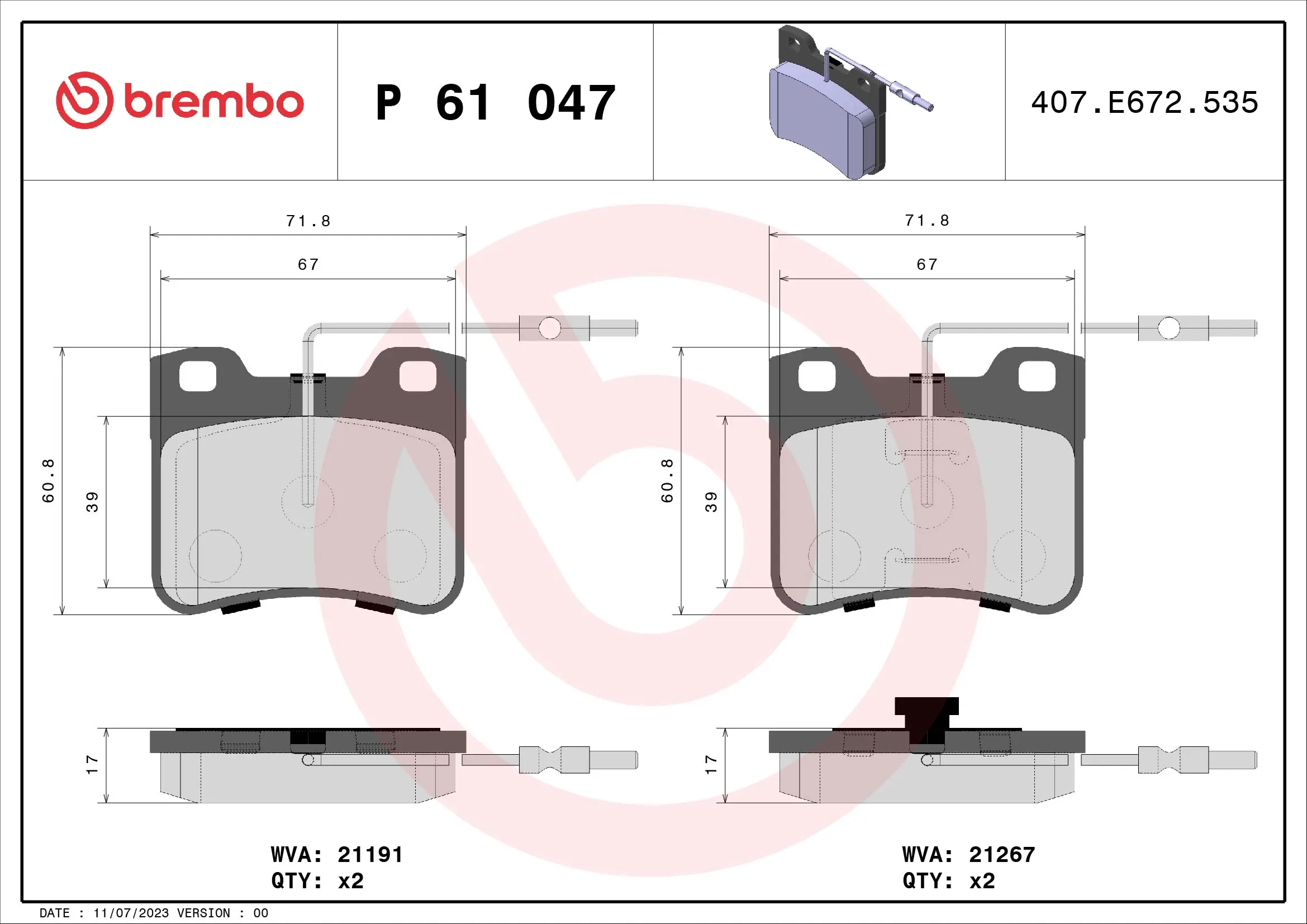 Brake Pad Set, disc brake