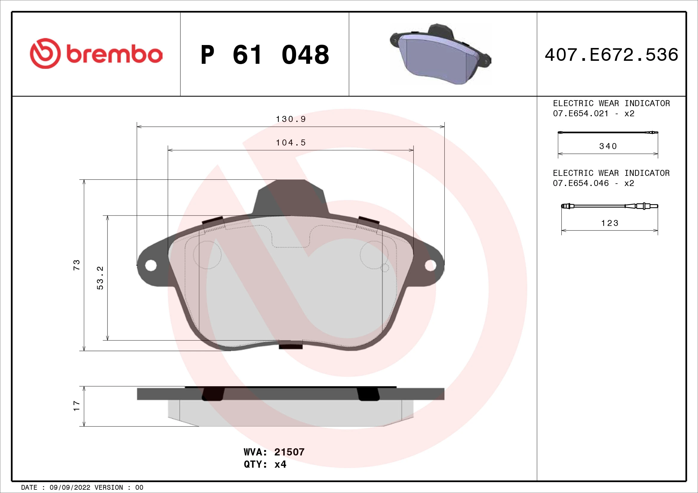 Brake Pad Set, disc brake