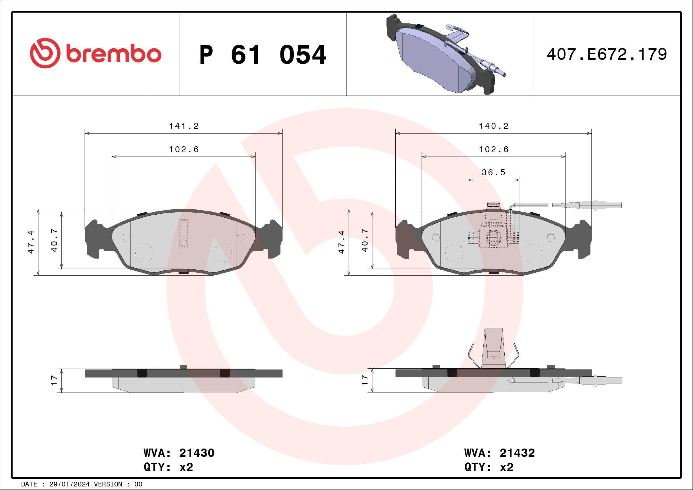 Brake Pad Set, disc brake