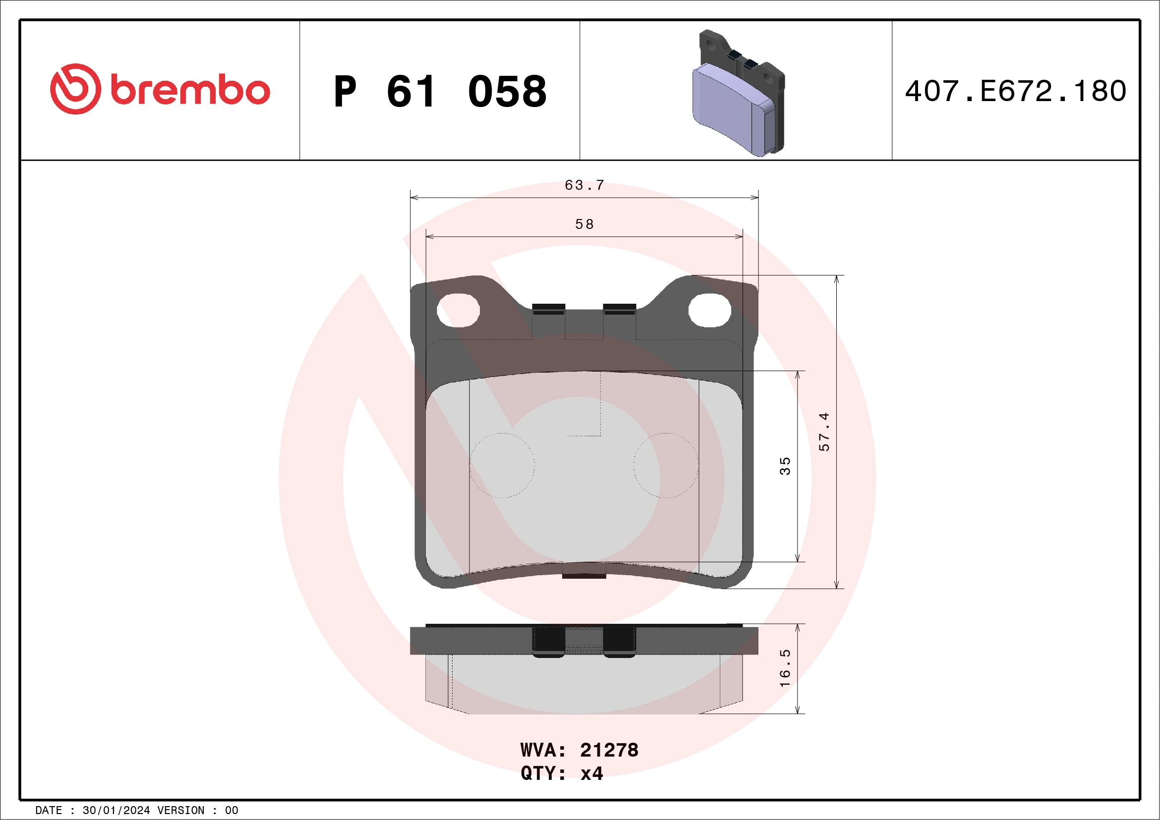 Brake Pad Set, disc brake