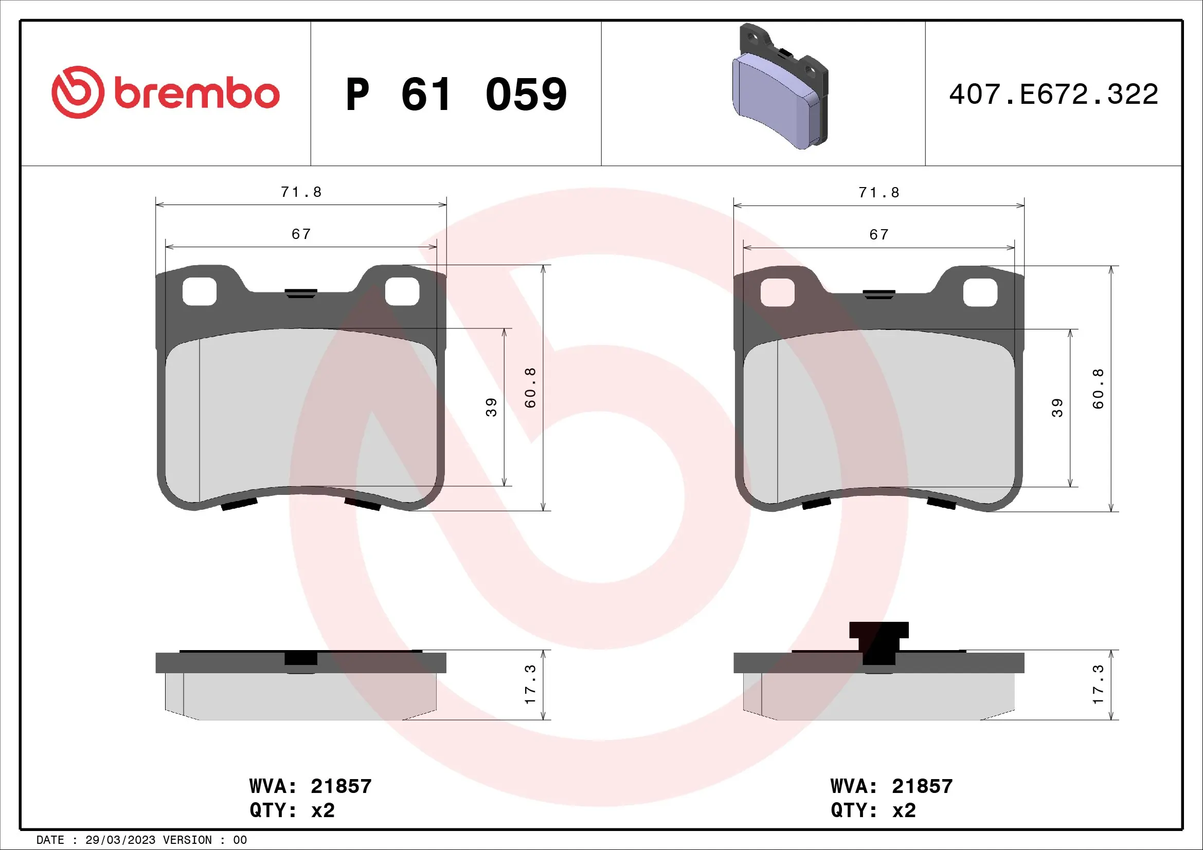 Brake Pad Set, disc brake