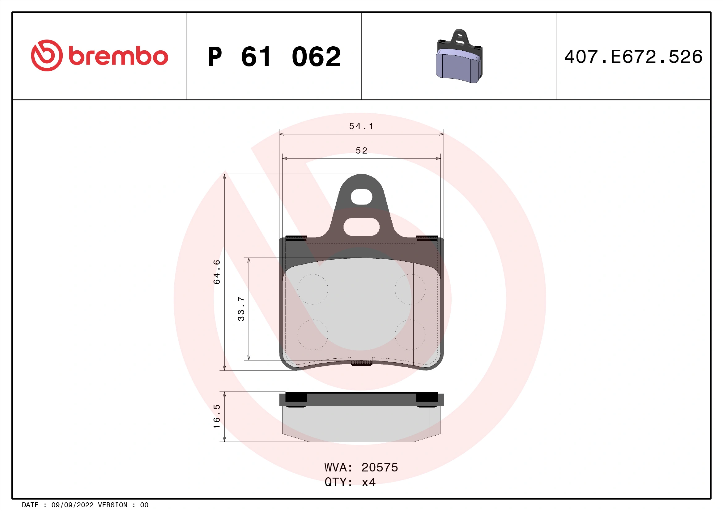 Brake Pad Set, disc brake