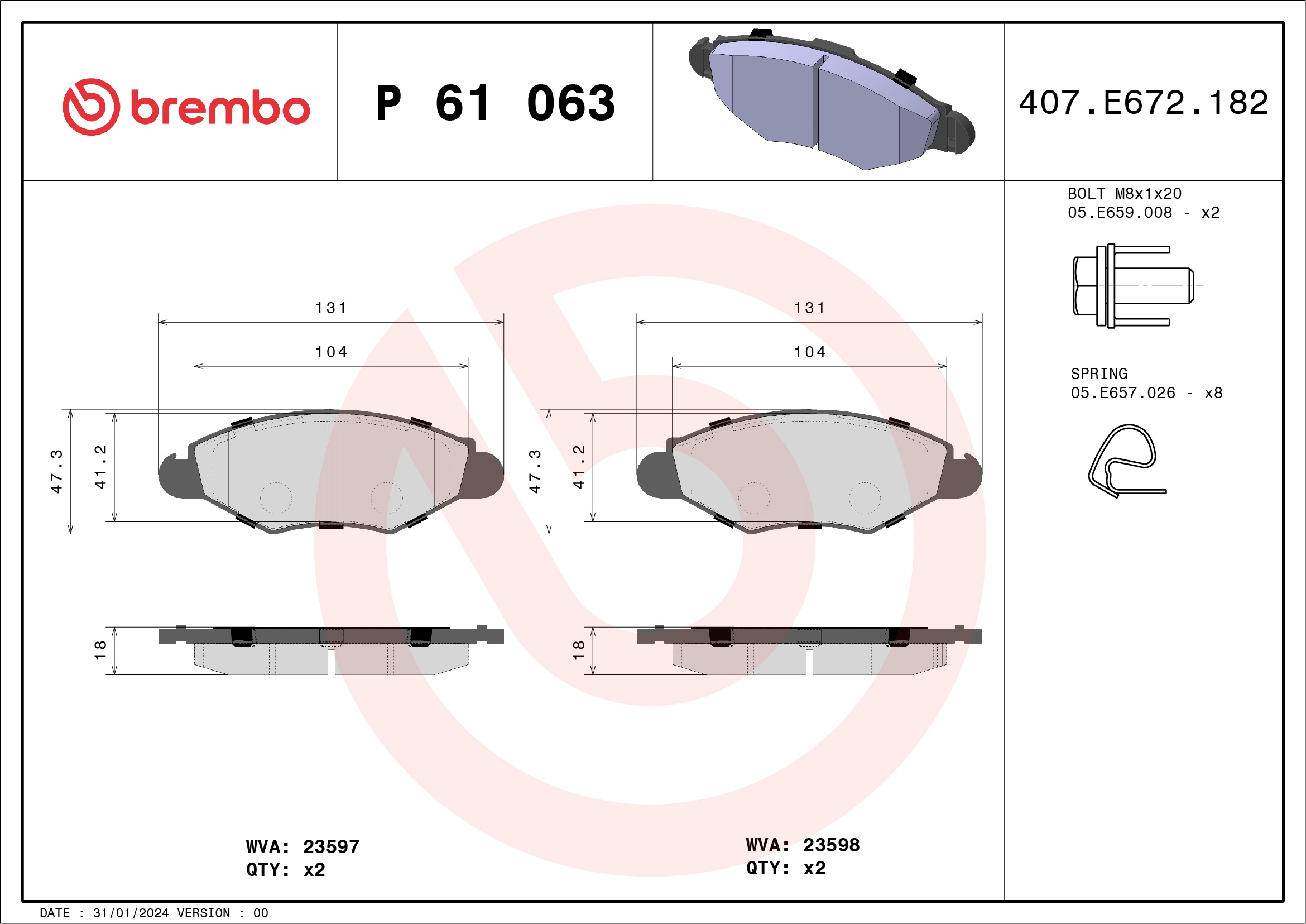 Brake Pad Set, disc brake