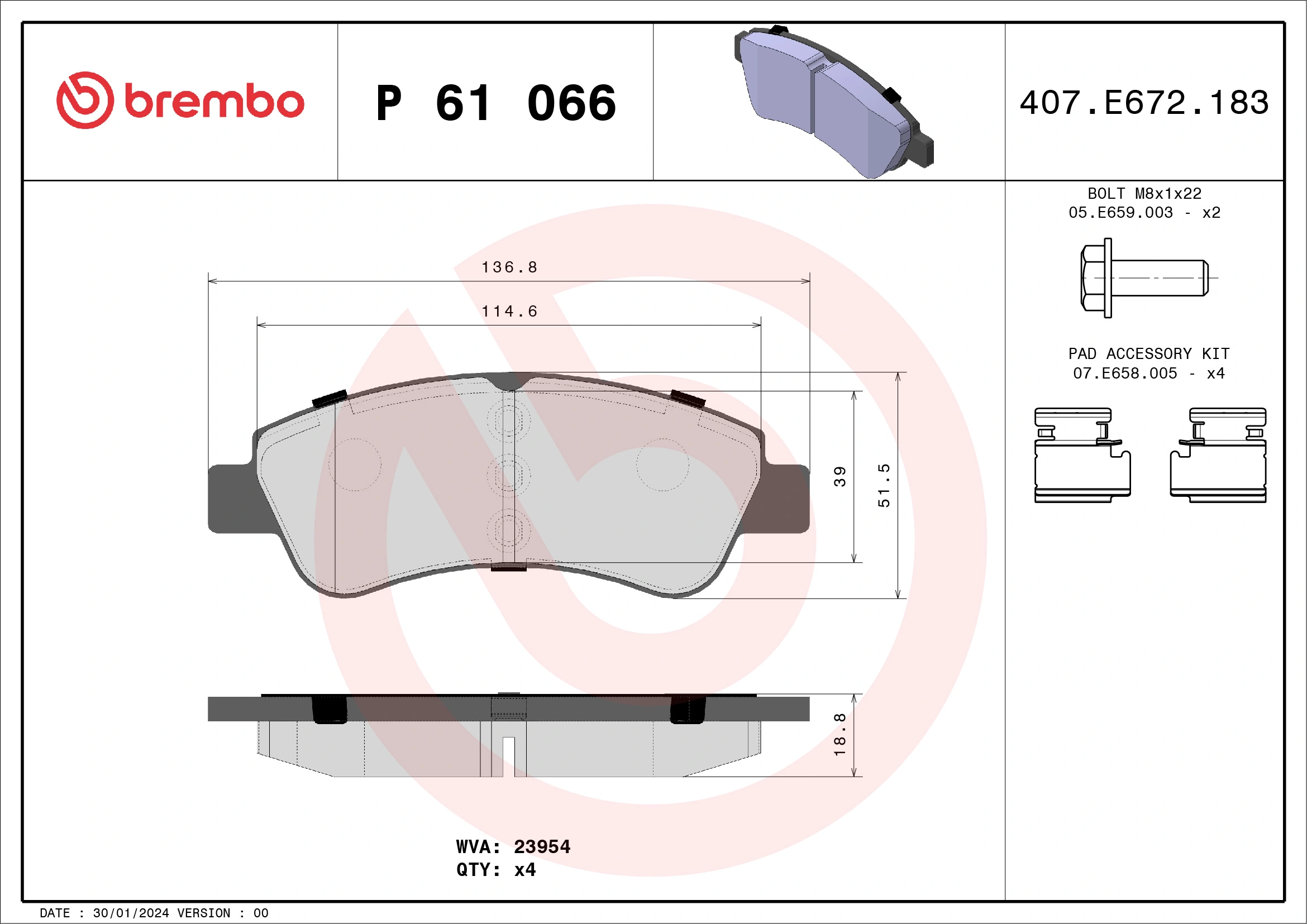 Brake Pad Set, disc brake