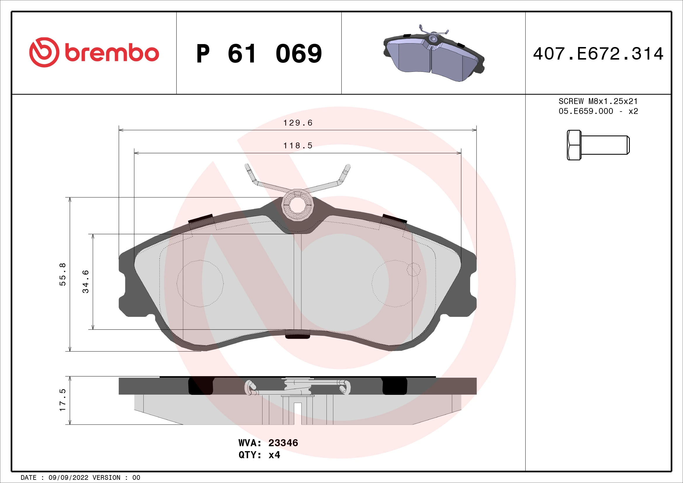 Brake Pad Set, disc brake