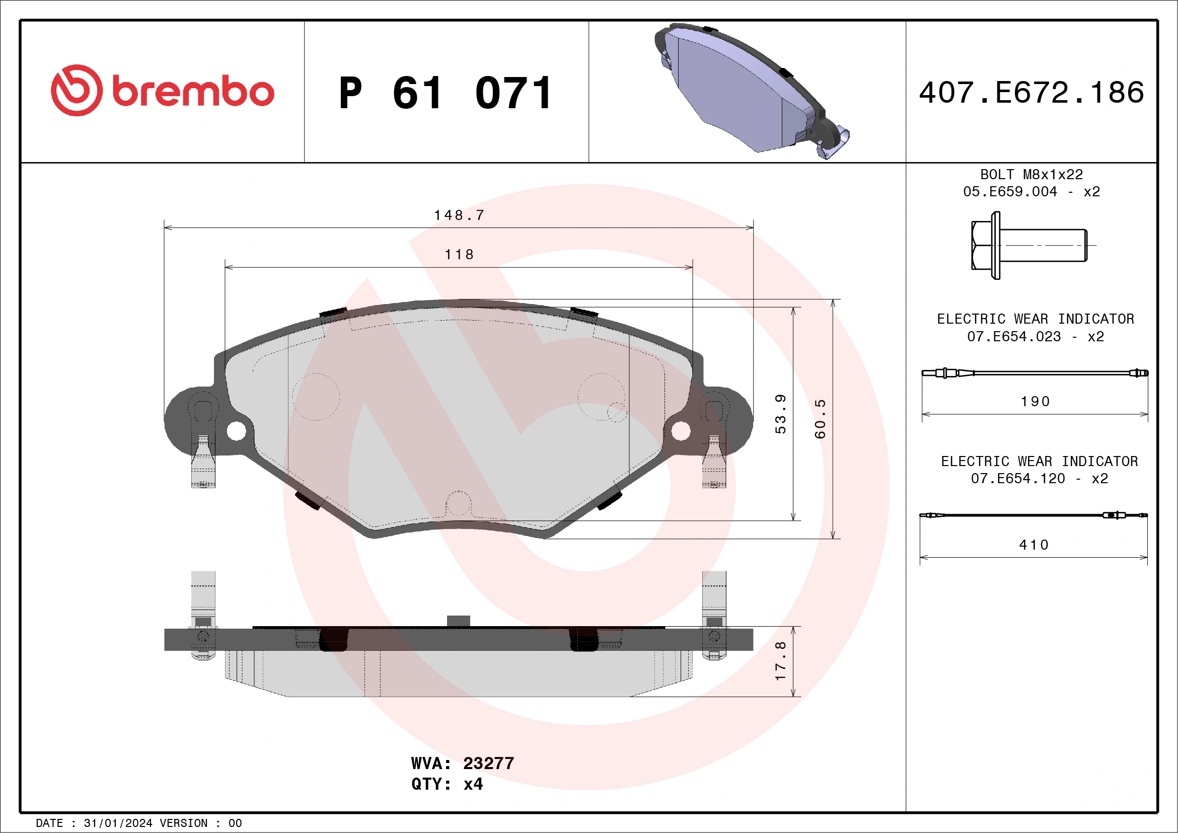 Brake Pad Set, disc brake