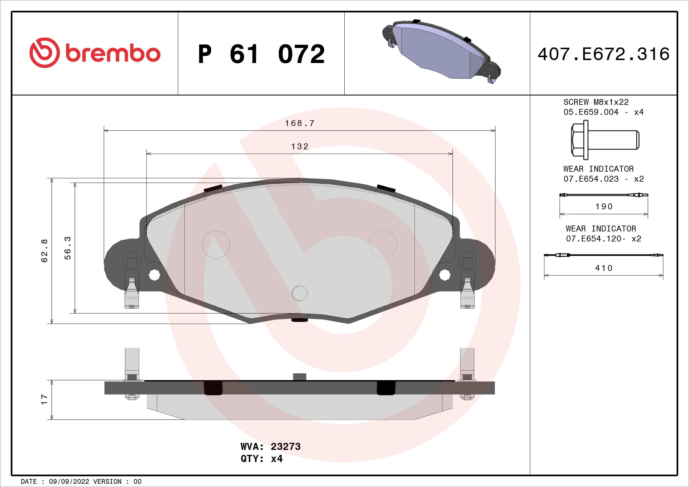 Brake Pad Set, disc brake