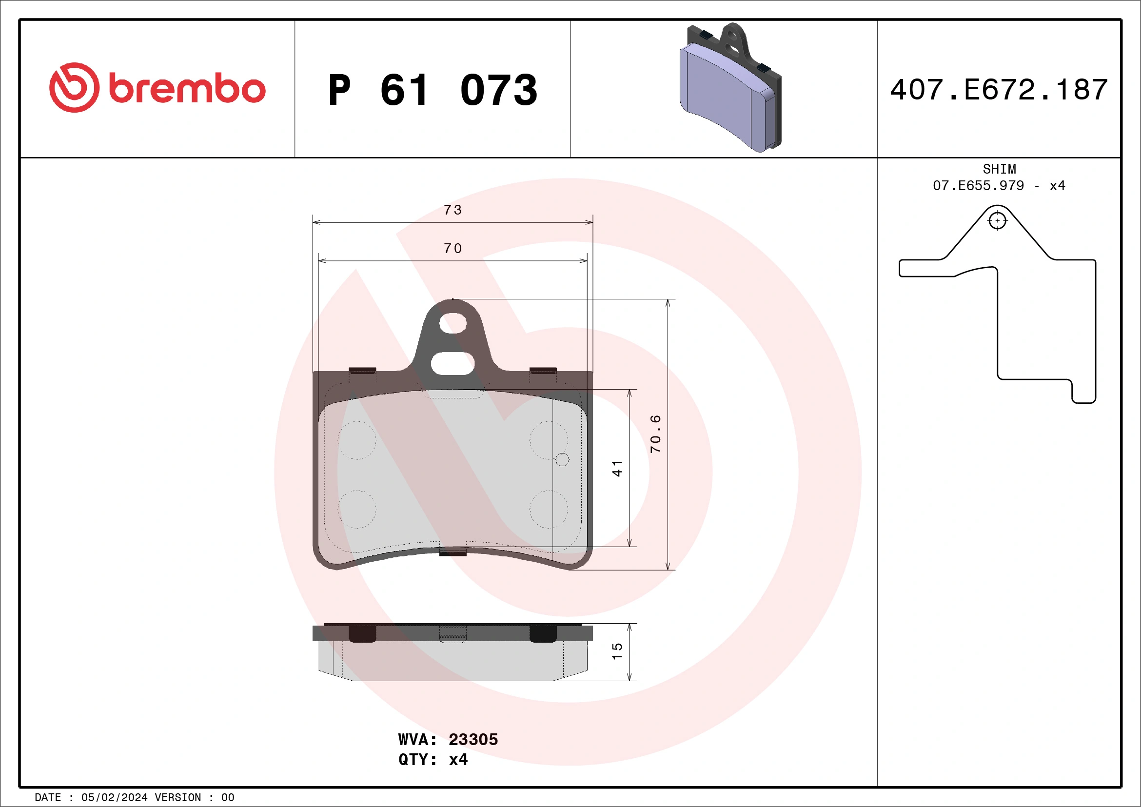 Brake Pad Set, disc brake