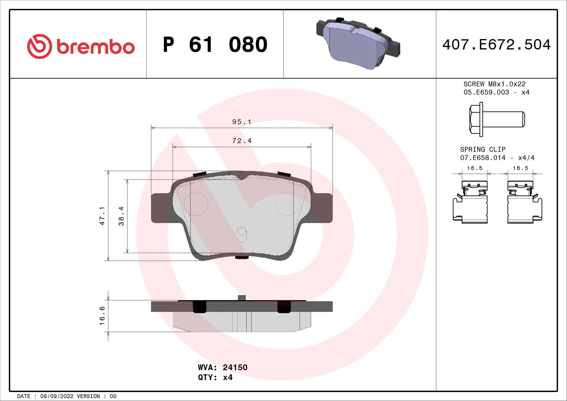 Brake Pad Set, disc brake