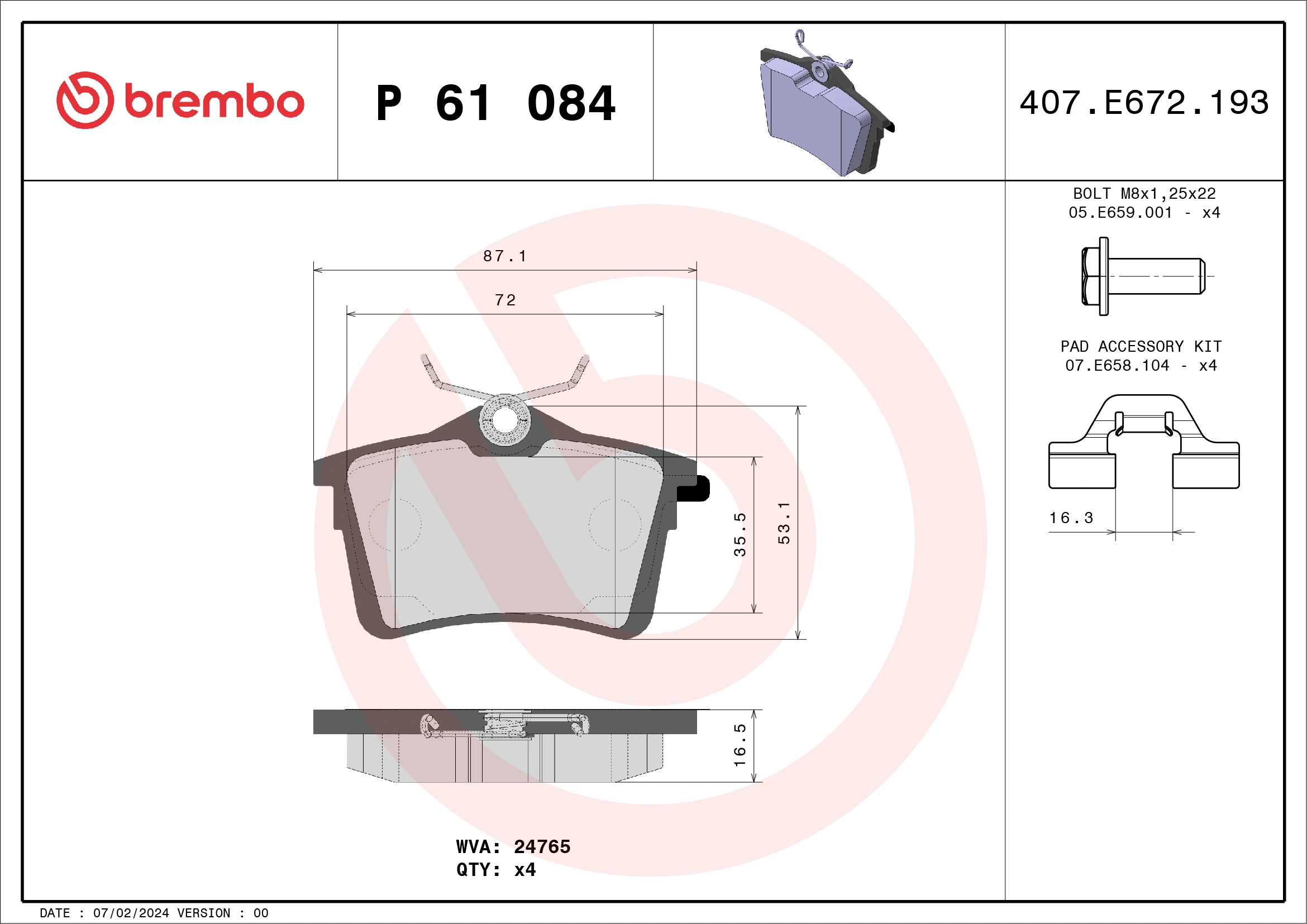 Brake Pad Set, disc brake