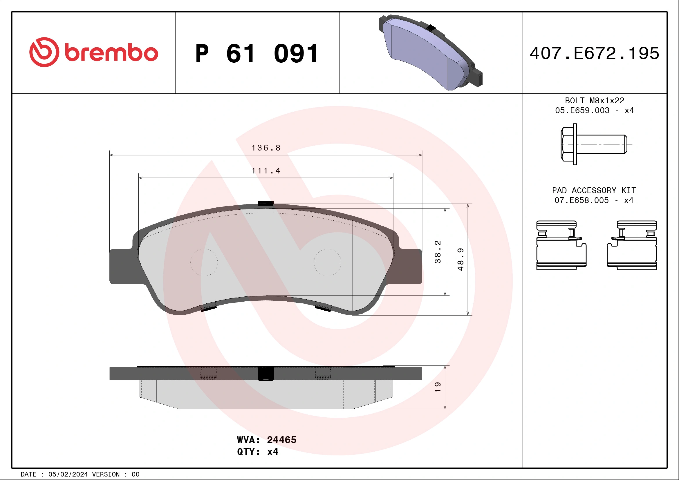 Brake Pad Set, disc brake