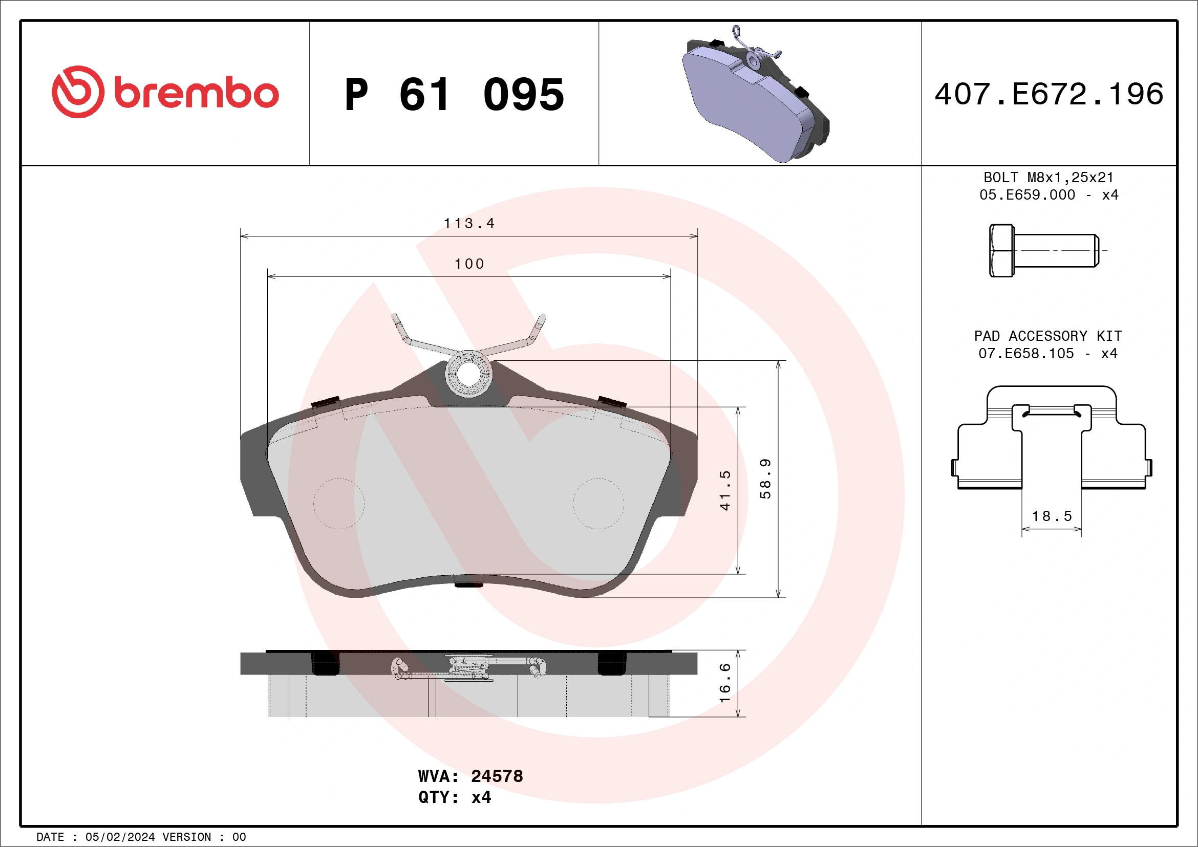 Brake Pad Set, disc brake