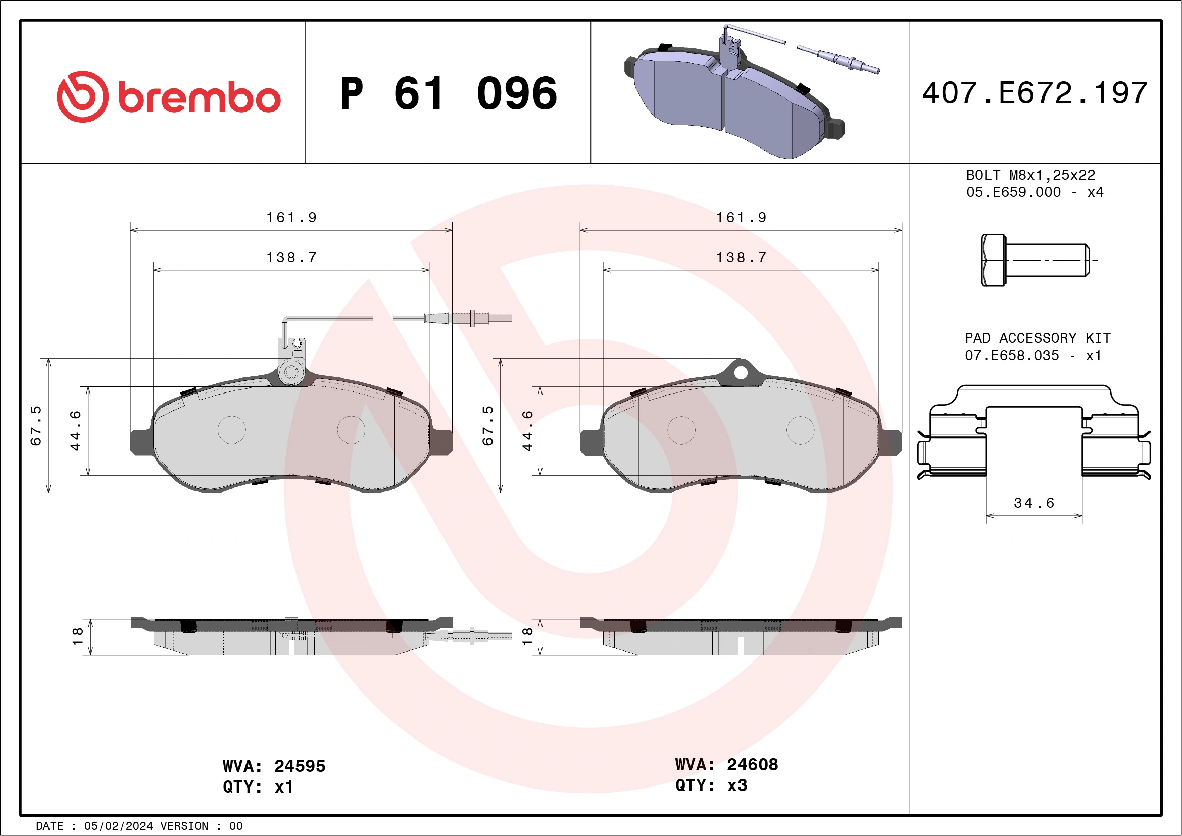 Brake Pad Set, disc brake