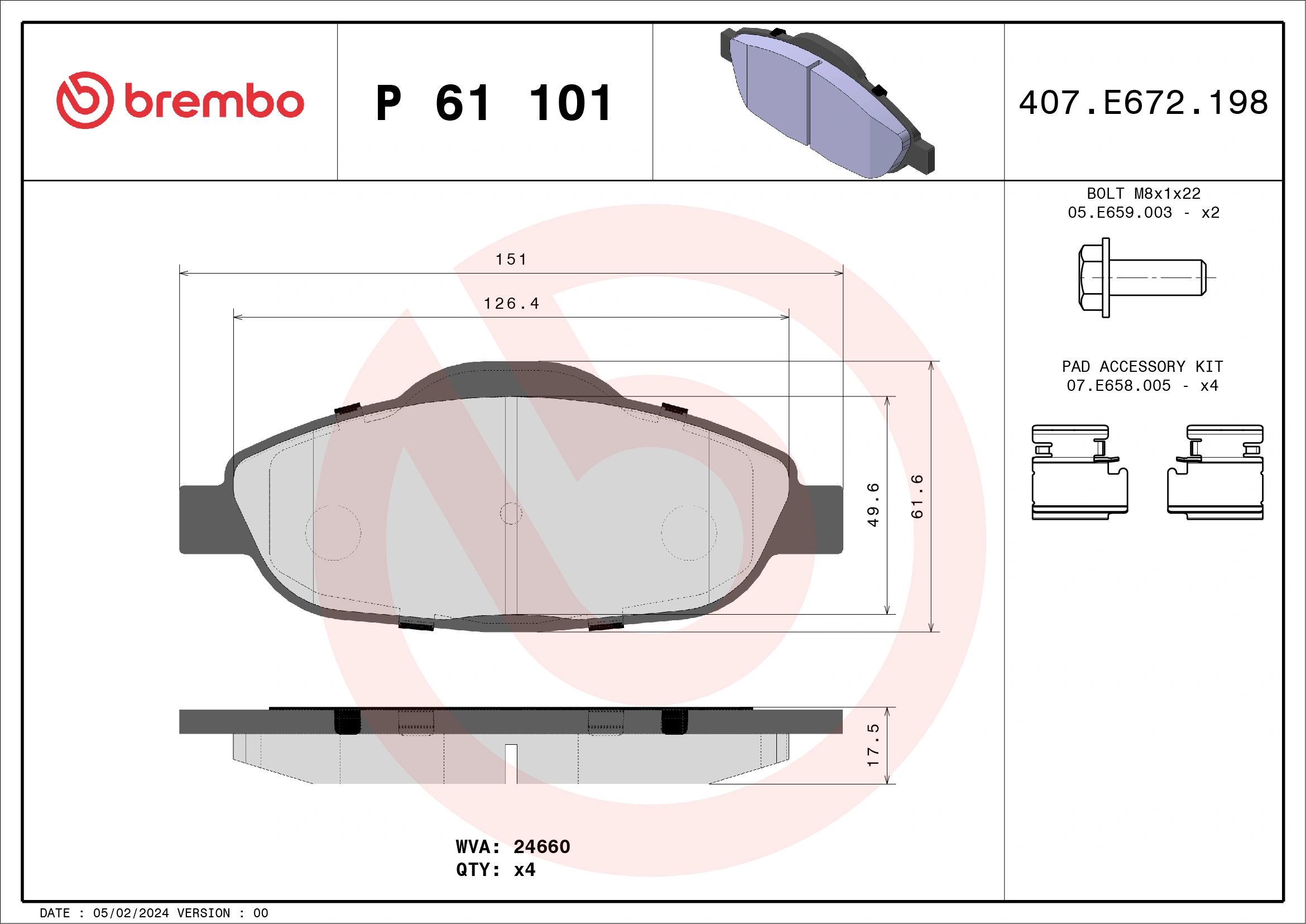 Brake Pad Set, disc brake