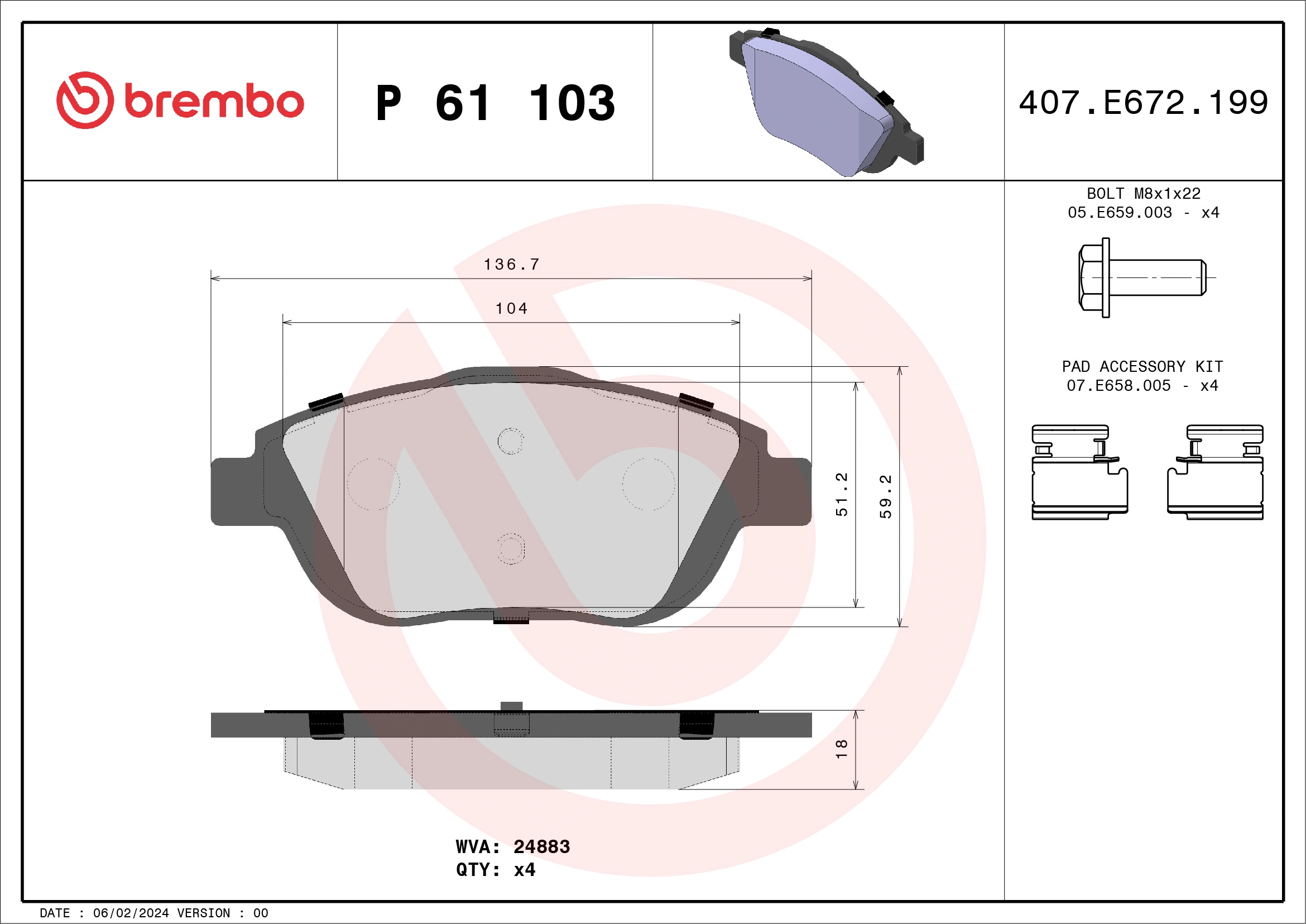 Brake Pad Set, disc brake