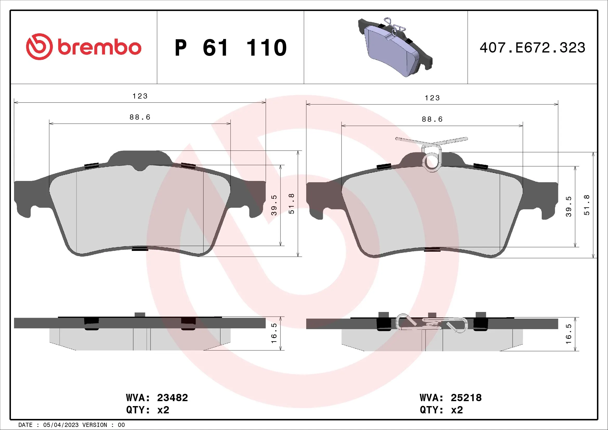 Brake Pad Set, disc brake