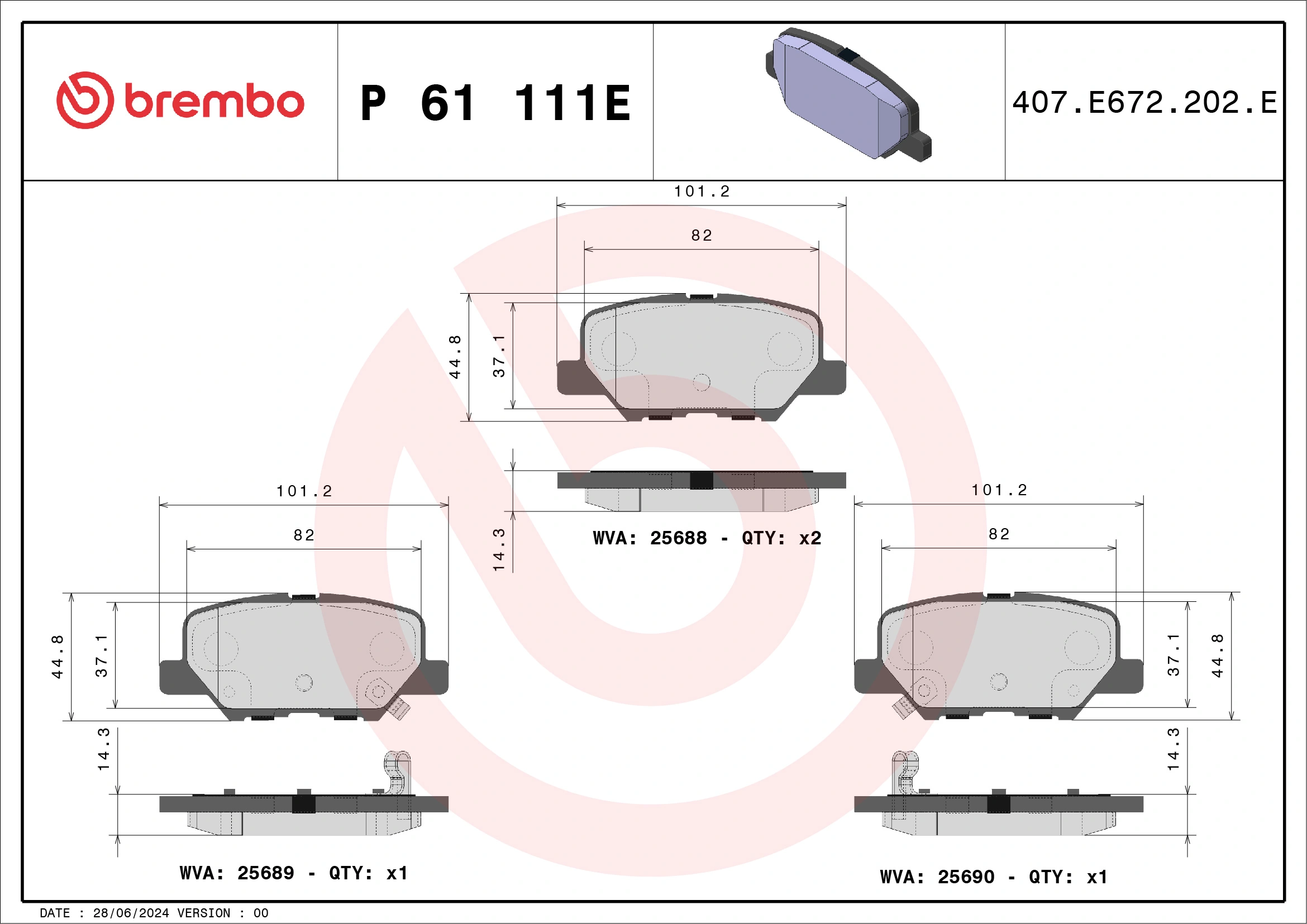 Brake Pad Set, disc brake