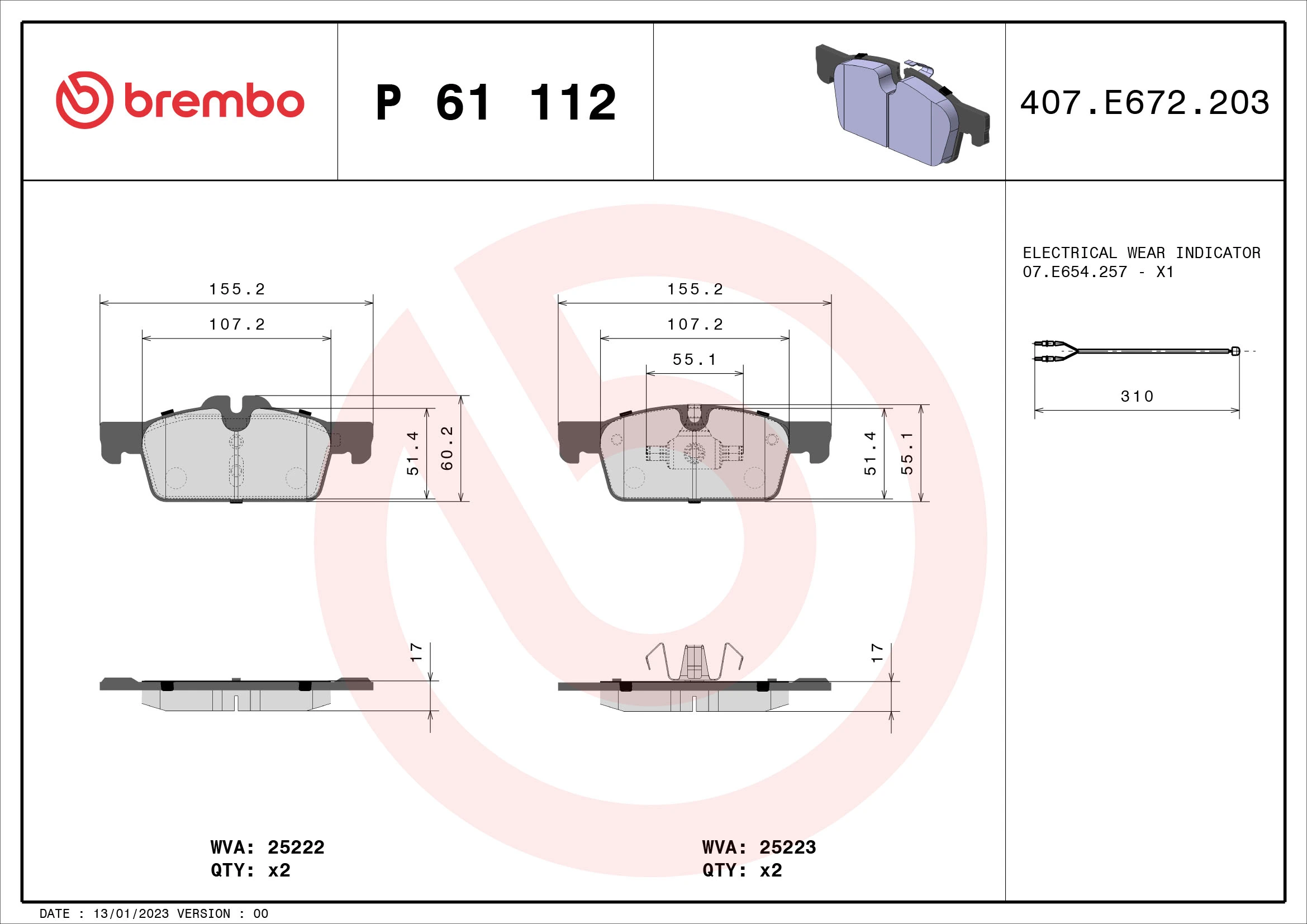Brake Pad Set, disc brake