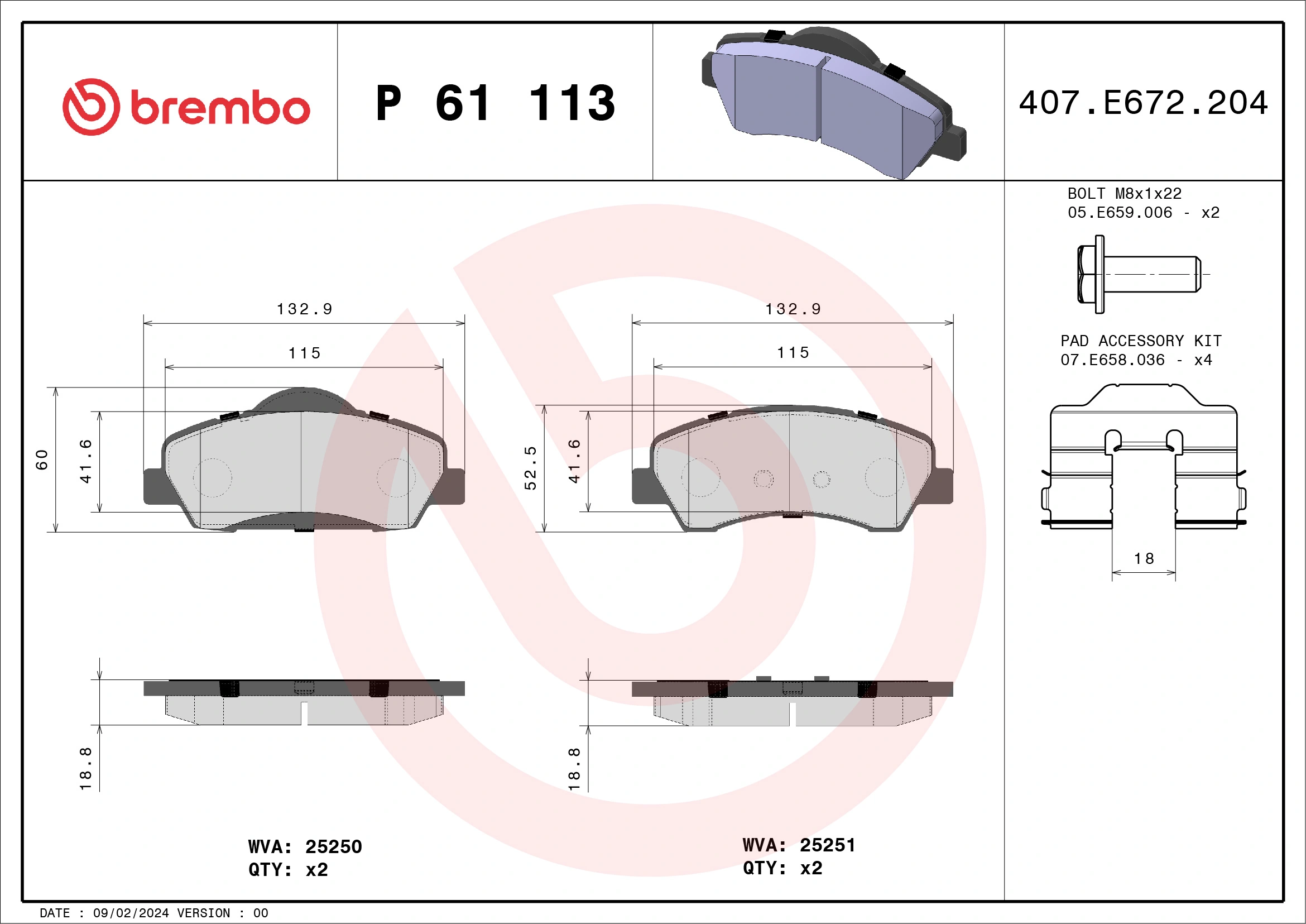 Brake Pad Set, disc brake