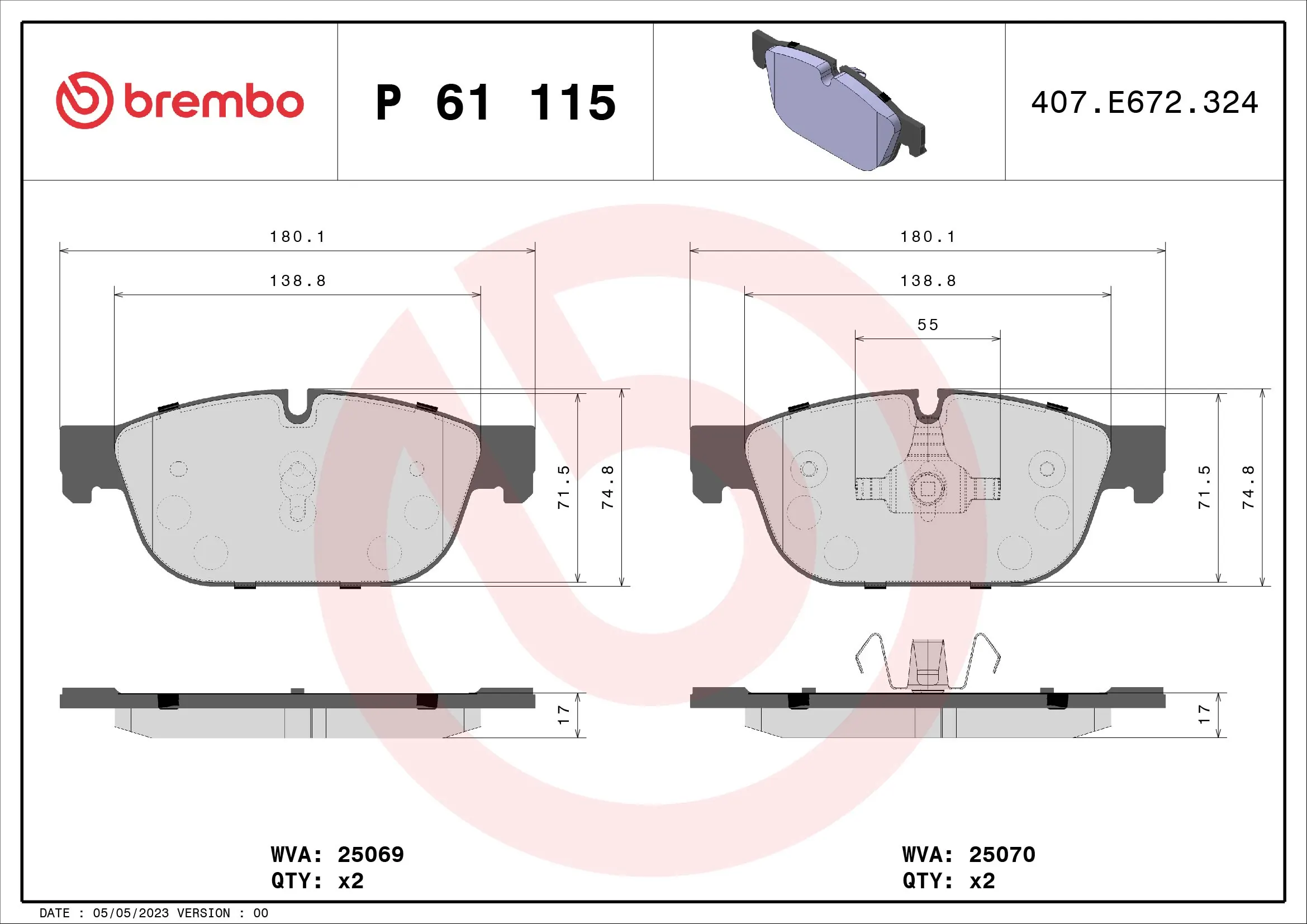 Brake Pad Set, disc brake