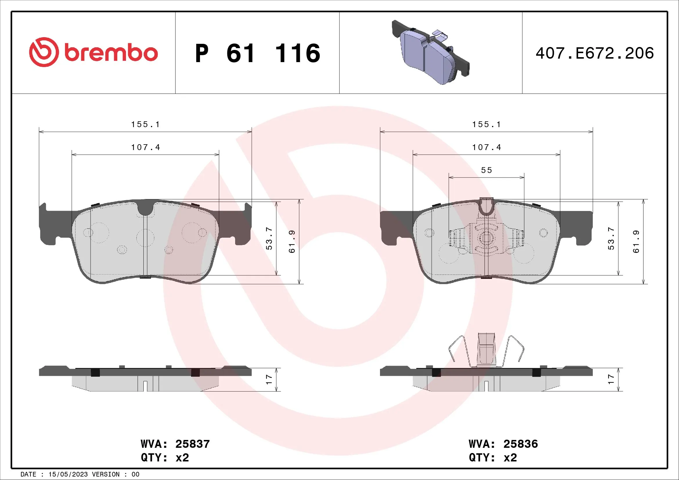 Brake Pad Set, disc brake