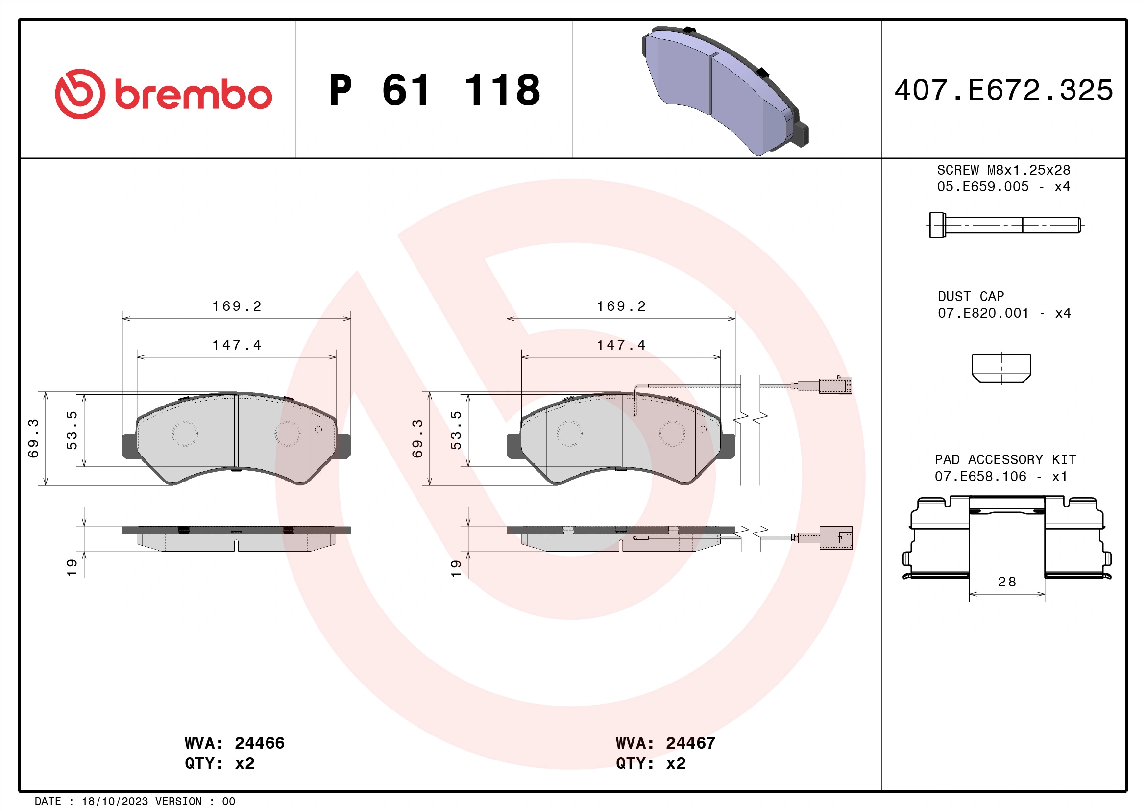 Brake Pad Set, disc brake