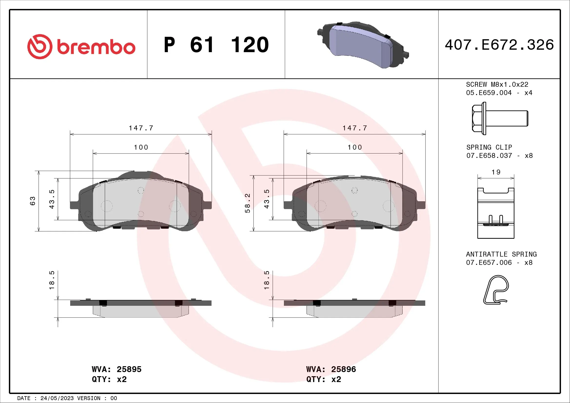 Brake Pad Set, disc brake