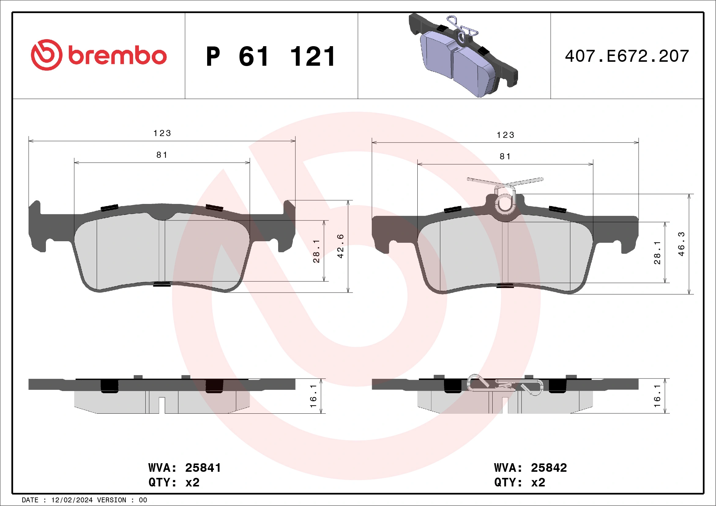 Brake Pad Set, disc brake
