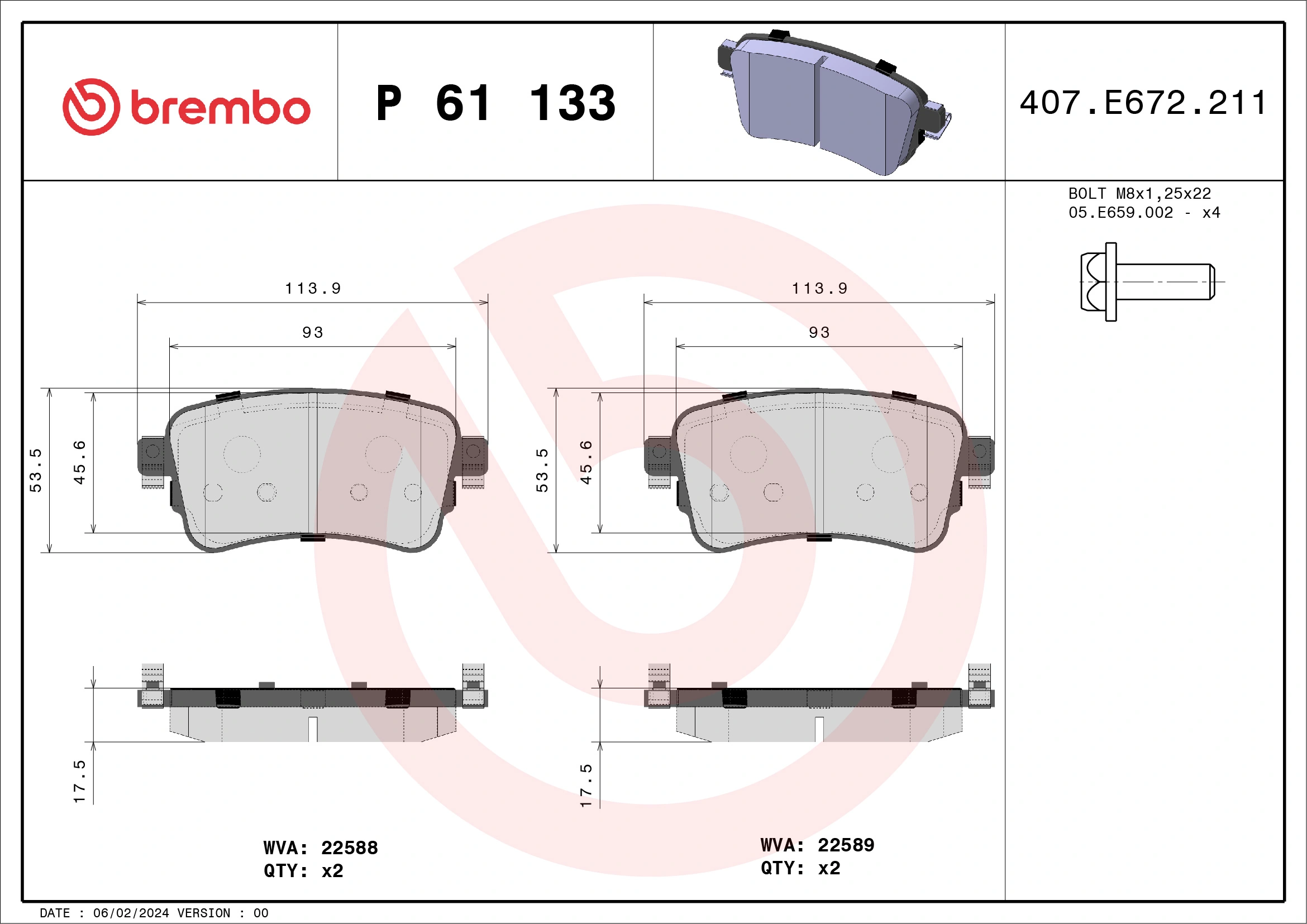 Brake Pad Set, disc brake