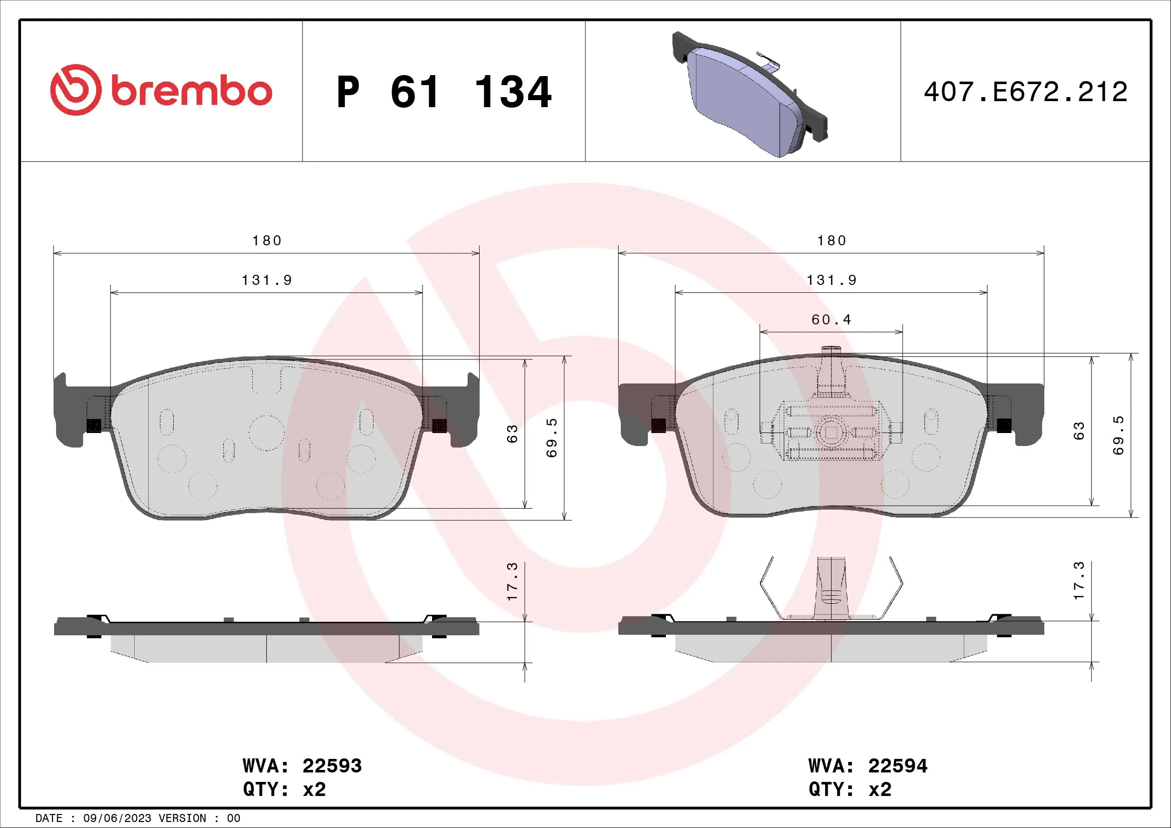 Brake Pad Set, disc brake