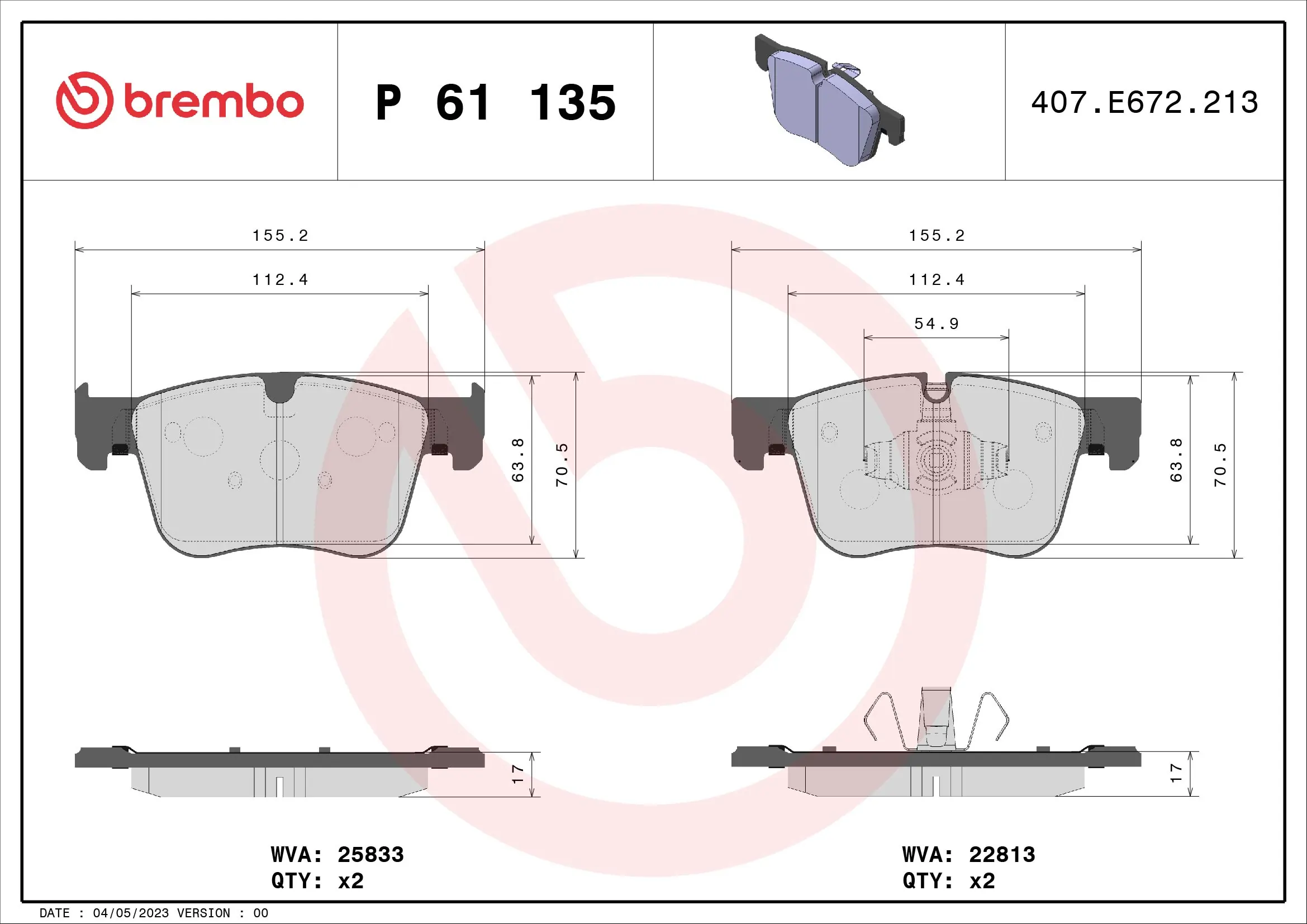Brake Pad Set, disc brake