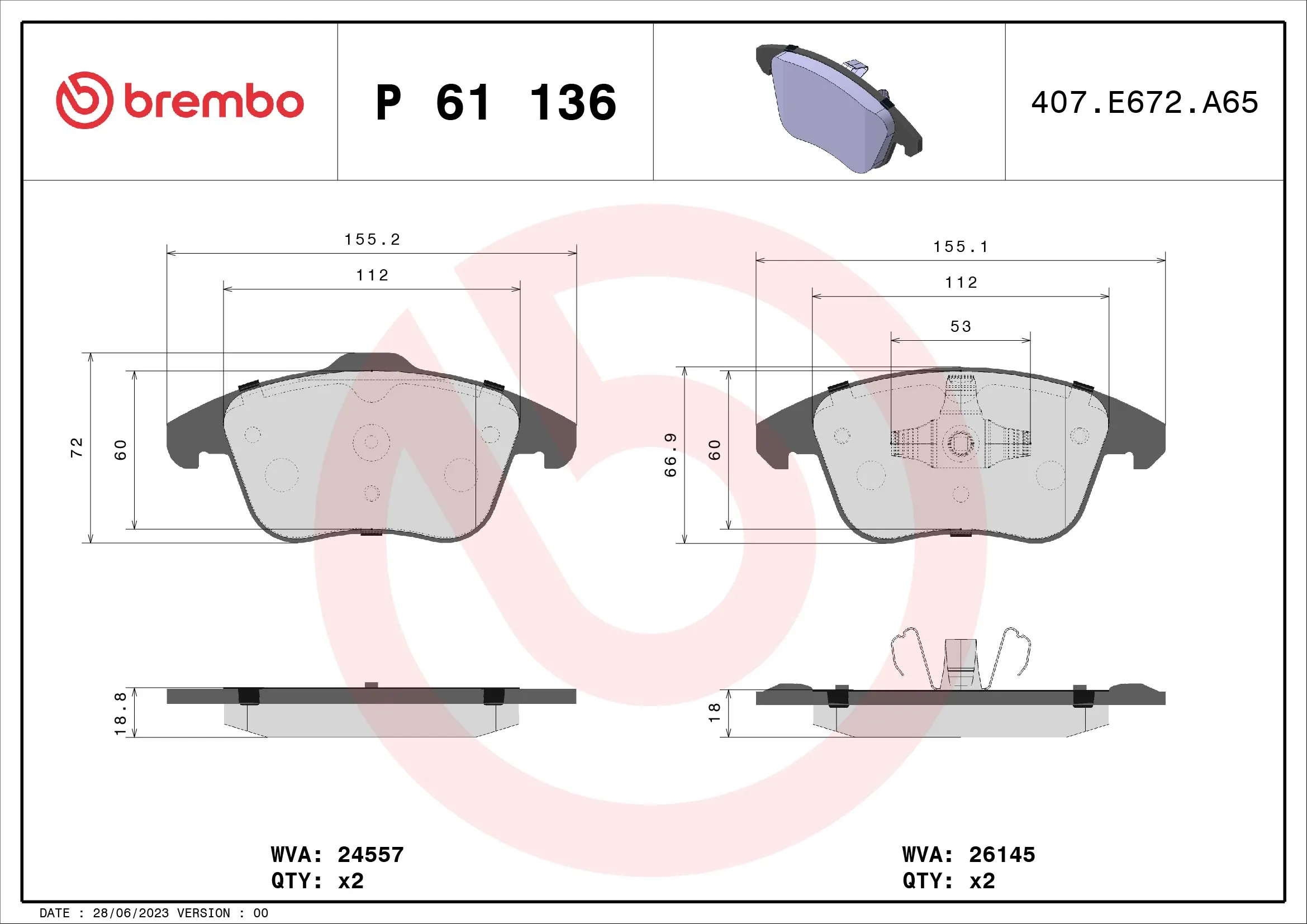 Brake Pad Set, disc brake