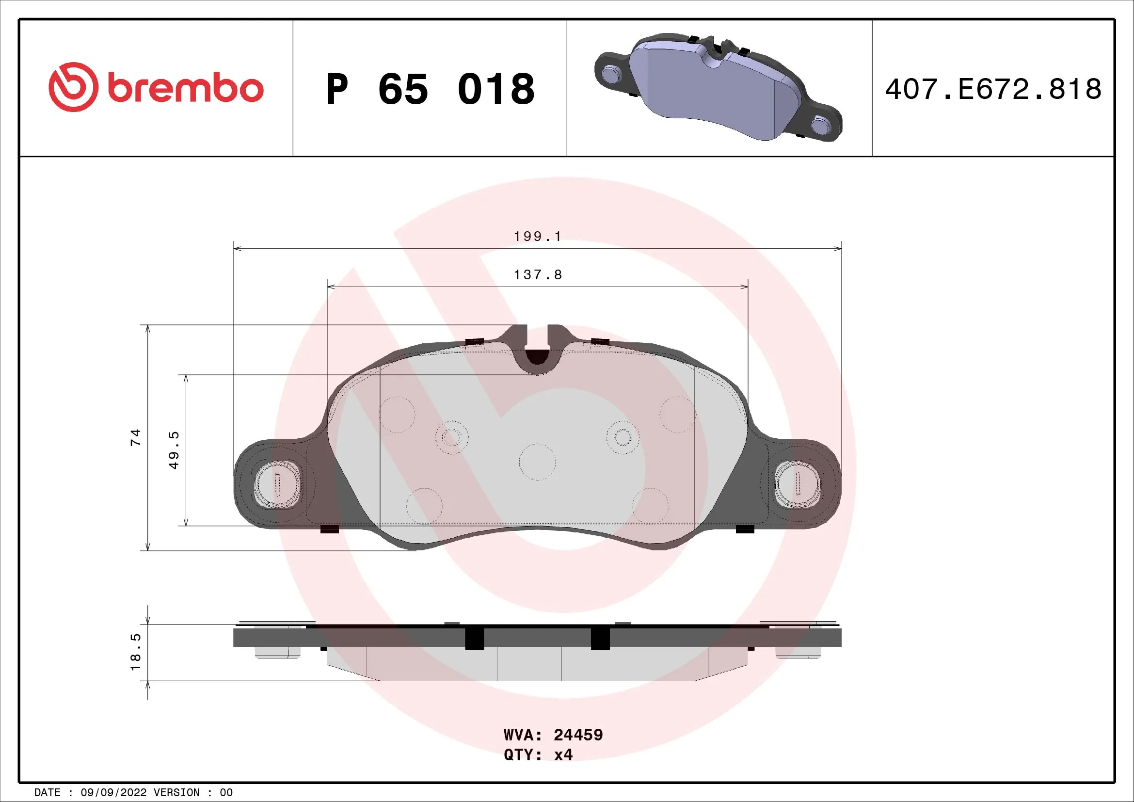 Brake Pad Set, disc brake