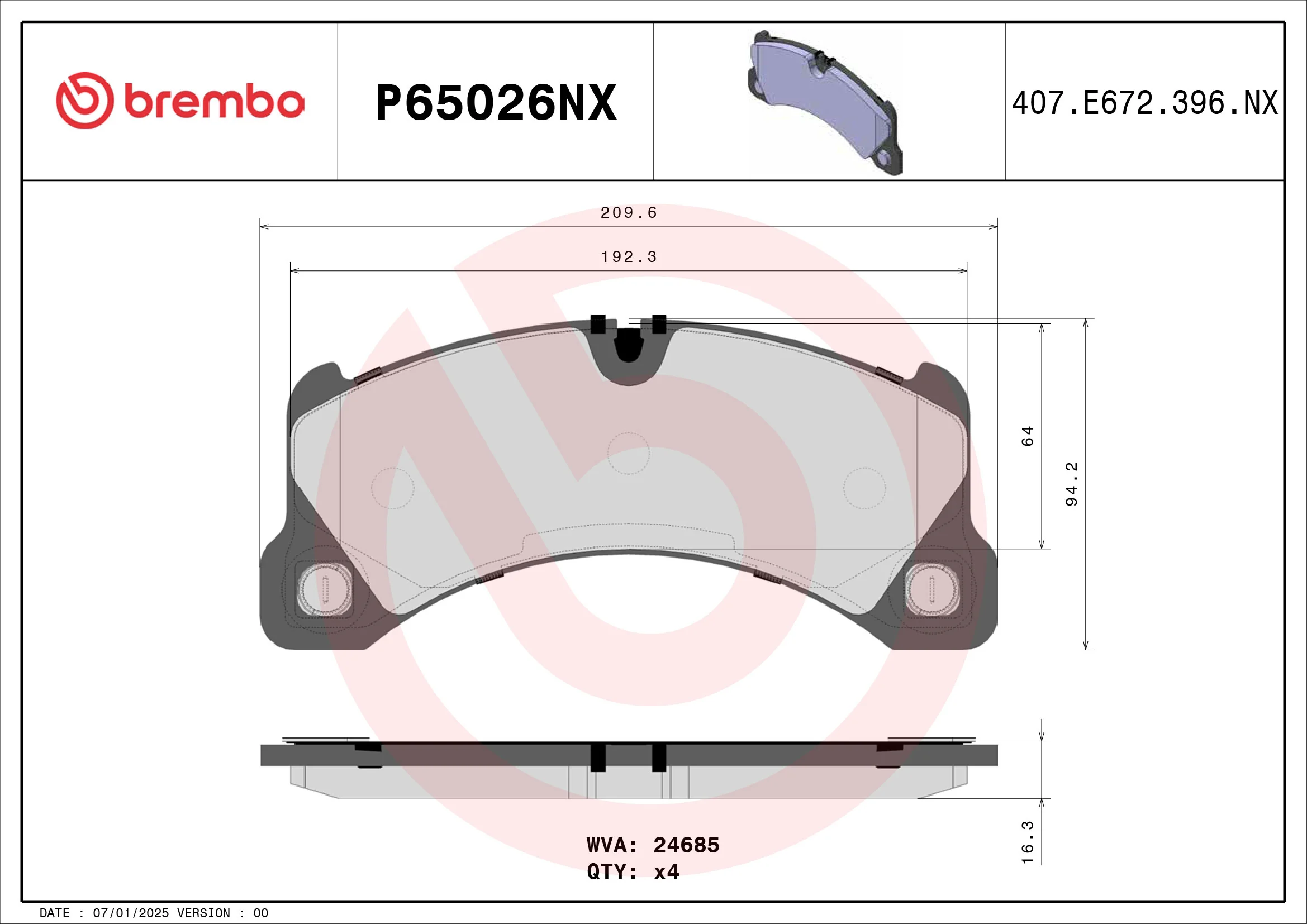 Brake Pad Set, disc brake