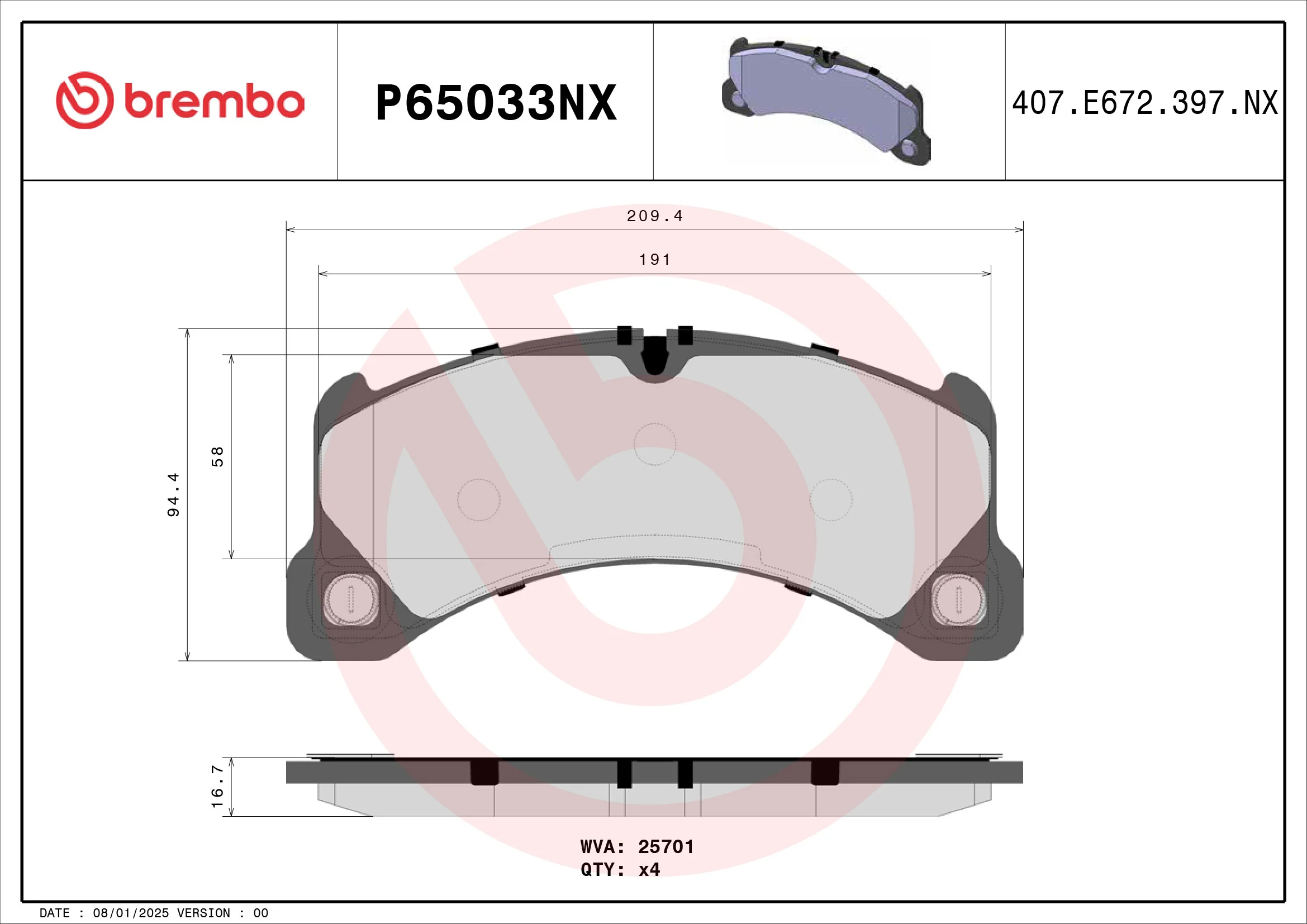 Brake Pad Set, disc brake