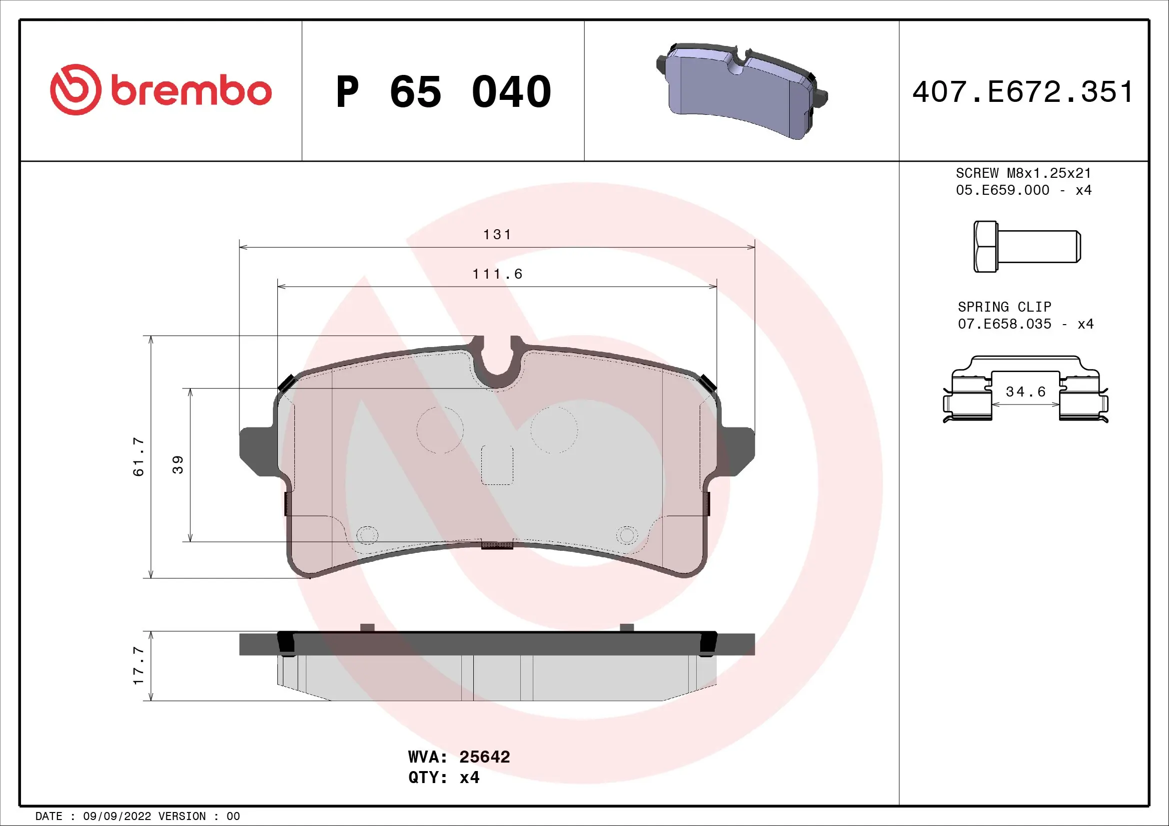 Brake Pad Set, disc brake