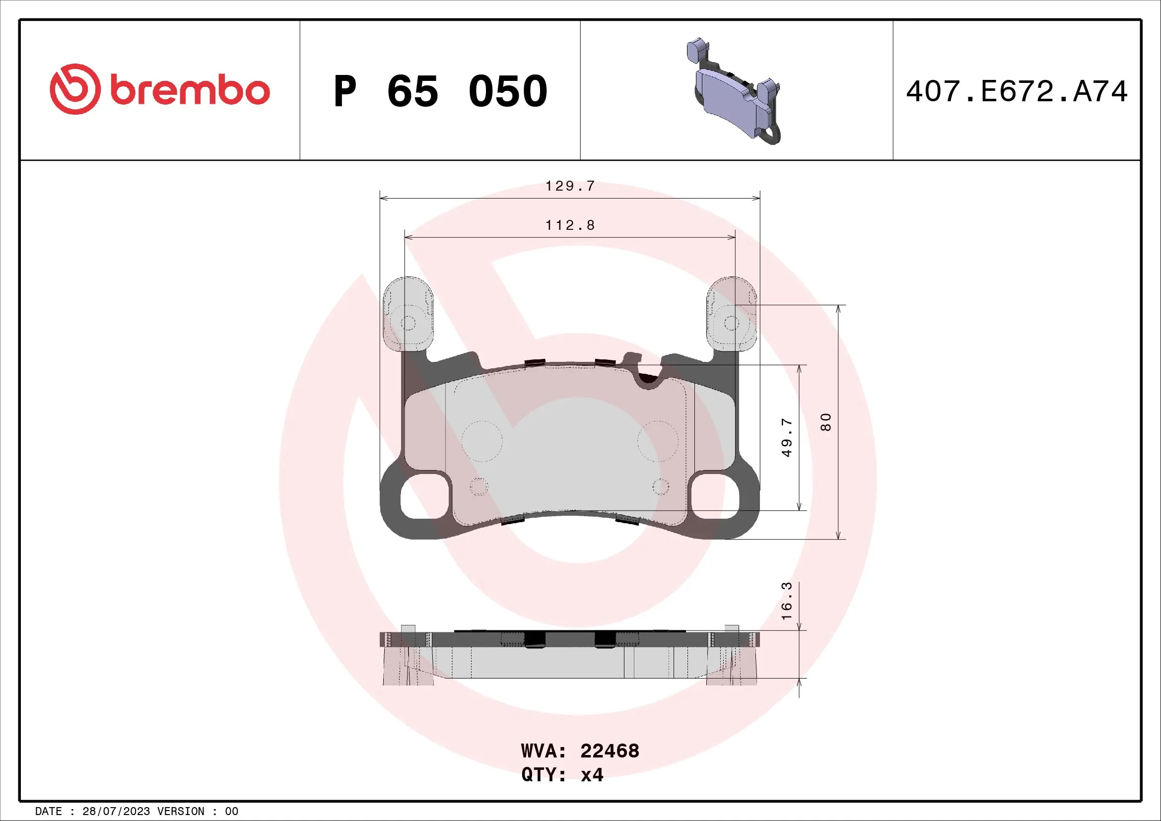 Brake Pad Set, disc brake