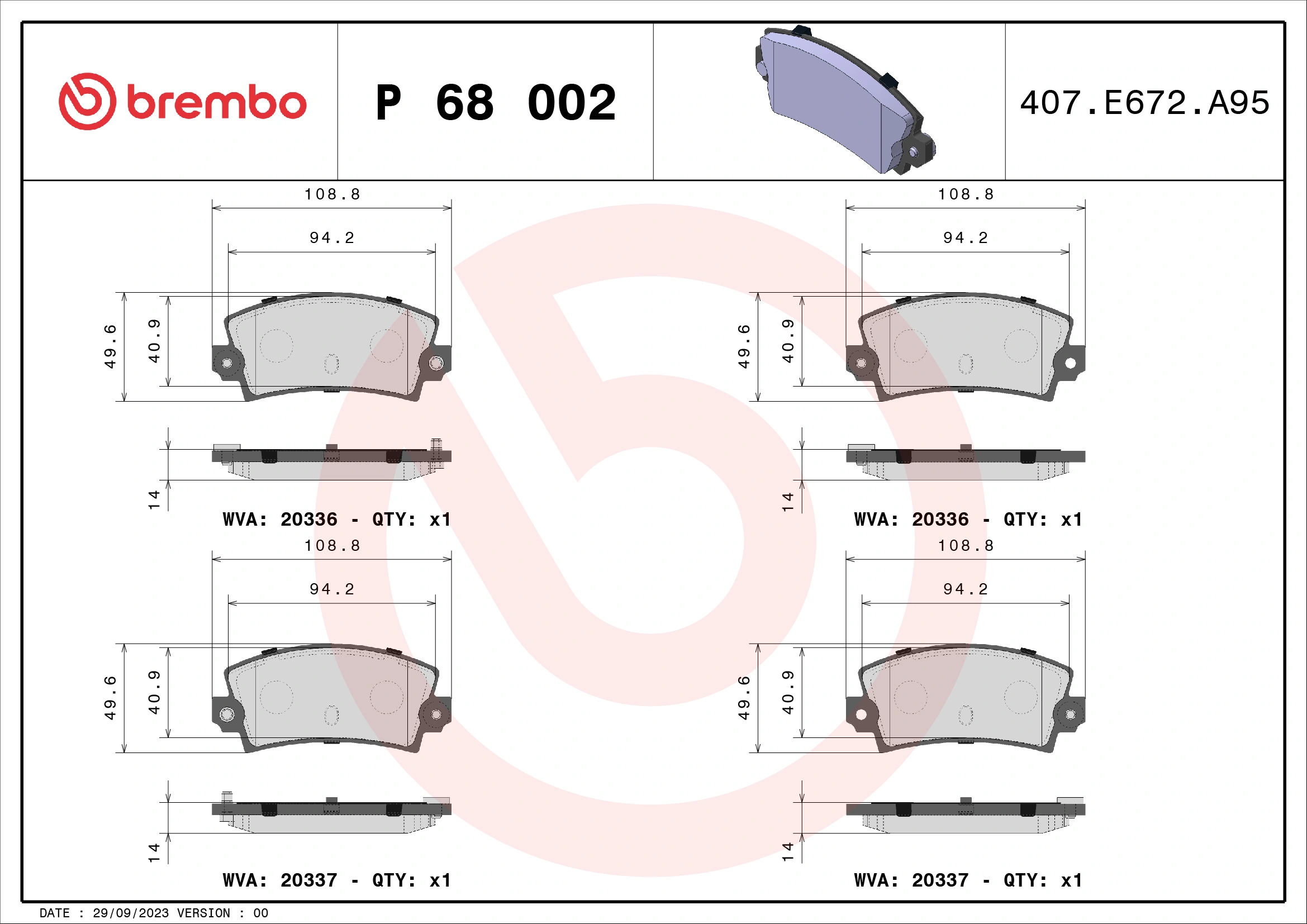 Brake Pad Set, disc brake