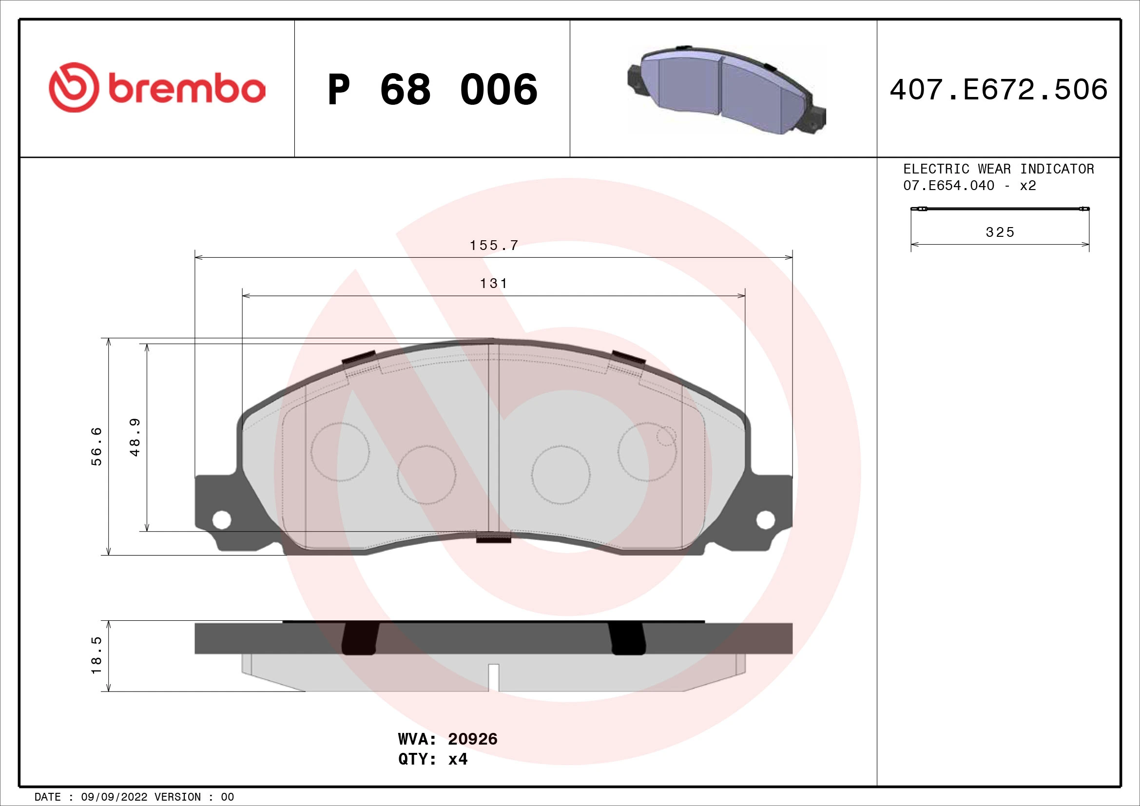 Brake Pad Set, disc brake
