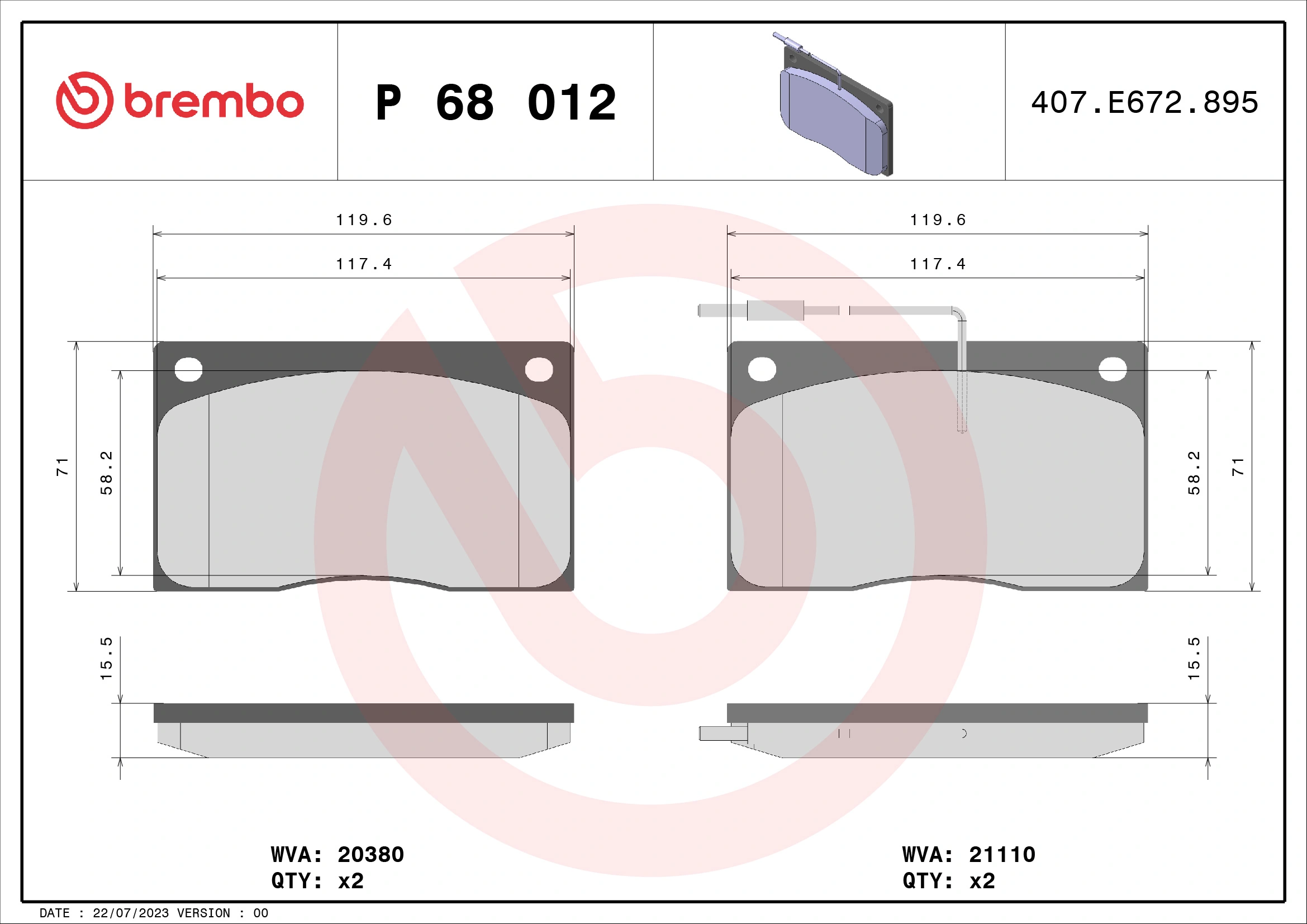 Brake Pad Set, disc brake