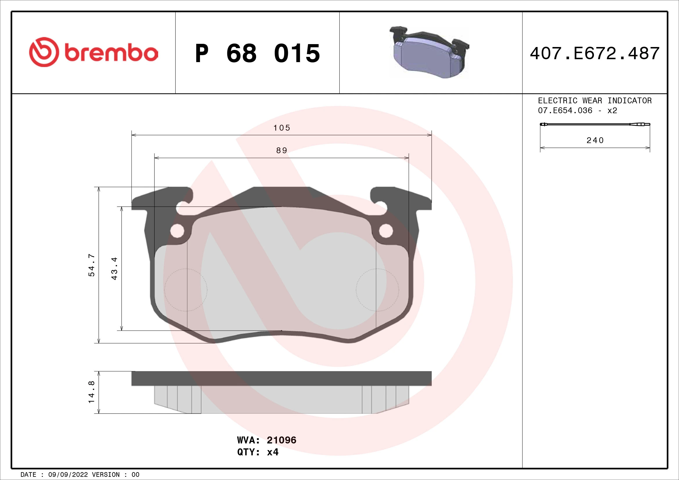 Brake Pad Set, disc brake